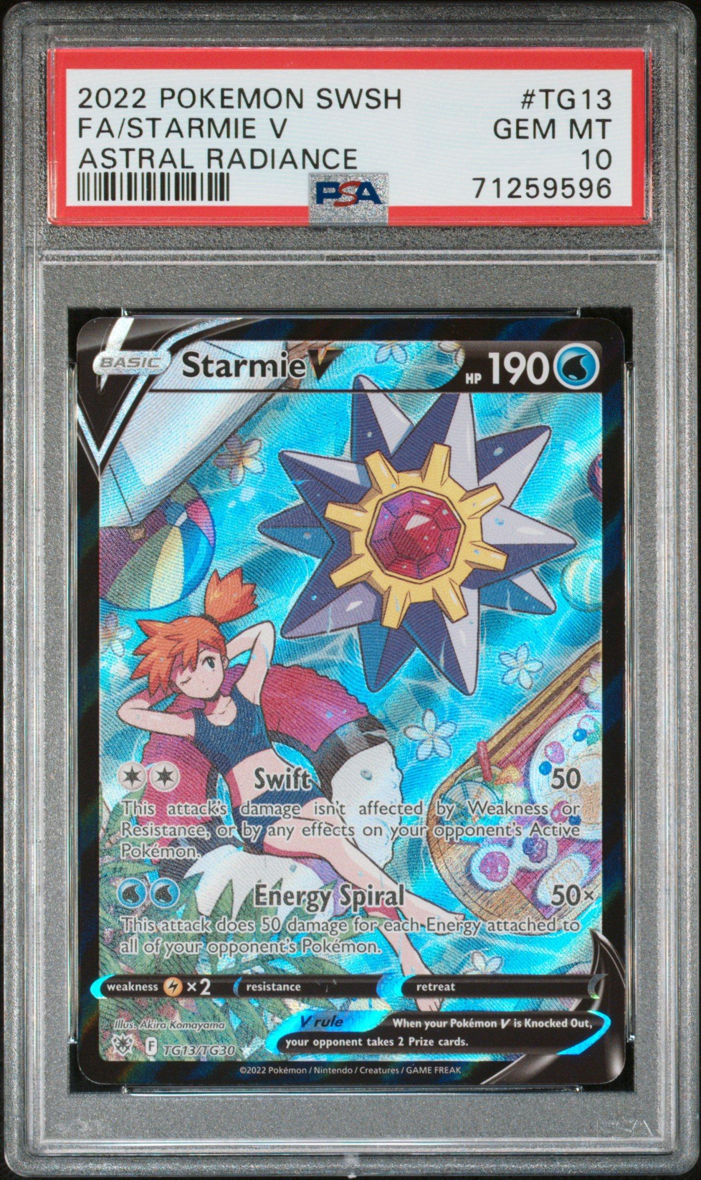 2022 Pokemon Sword & Shield Astral Radiance Tg13 Full Art/starmie