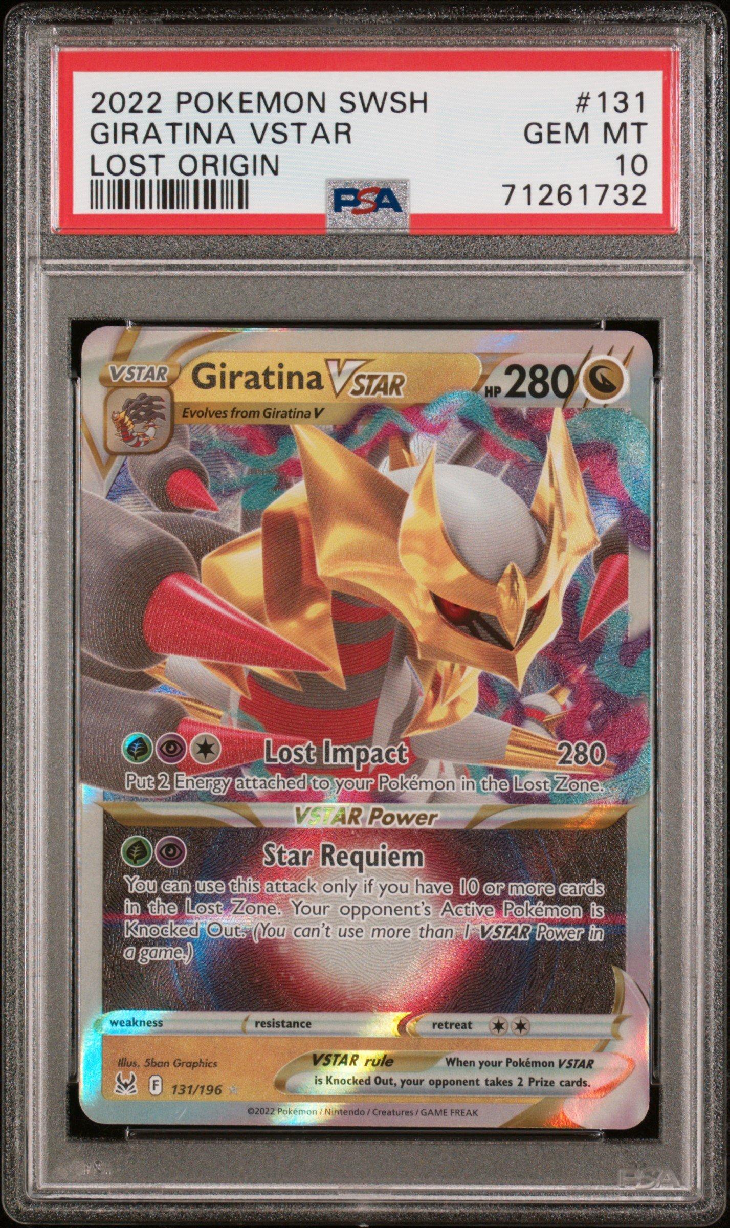 2022 Pokemon Sword & Shield Lost Origin 131 Giratina Vstar PSA