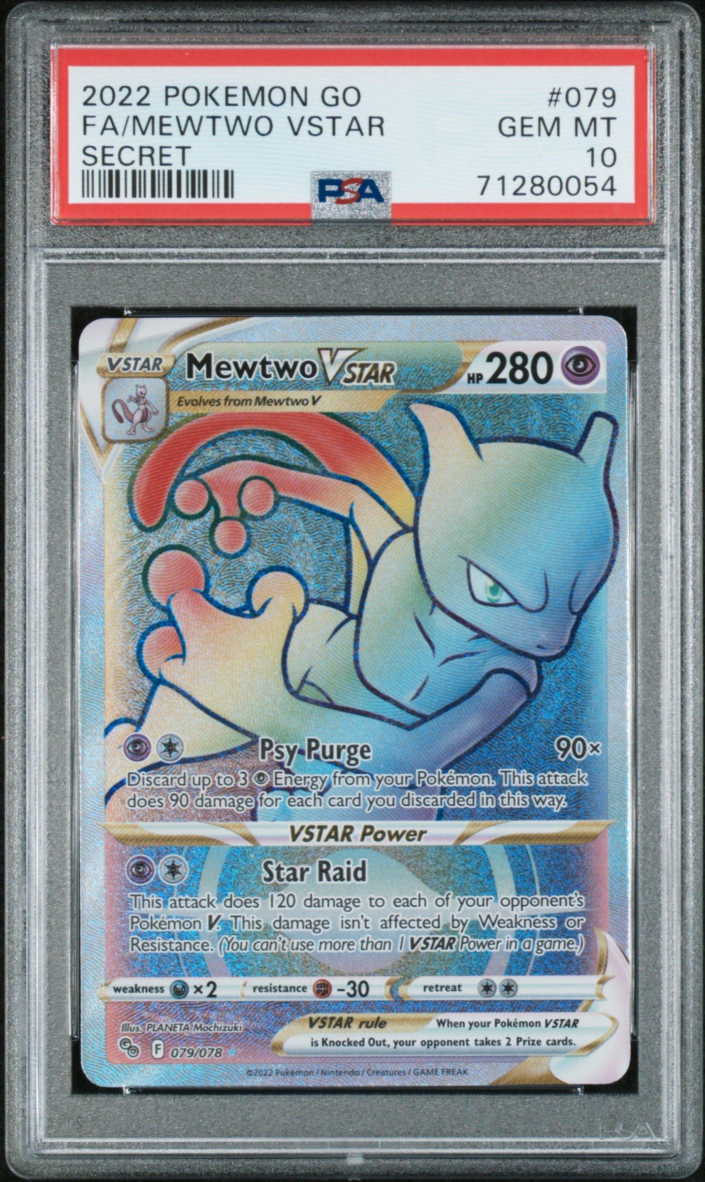 2022 Pokemon Go 079 Full Art/mewtwo Vstar Secret PSA 10 | GameStop