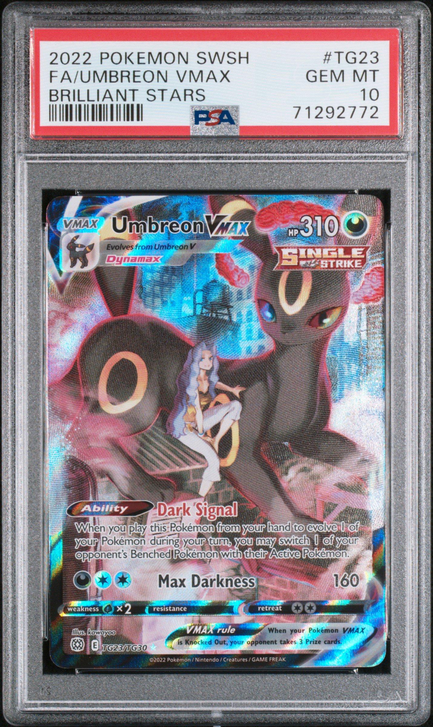 2022 Pokemon Sword & Shield Brilliant Stars Tg23 Full Art/umbreon 