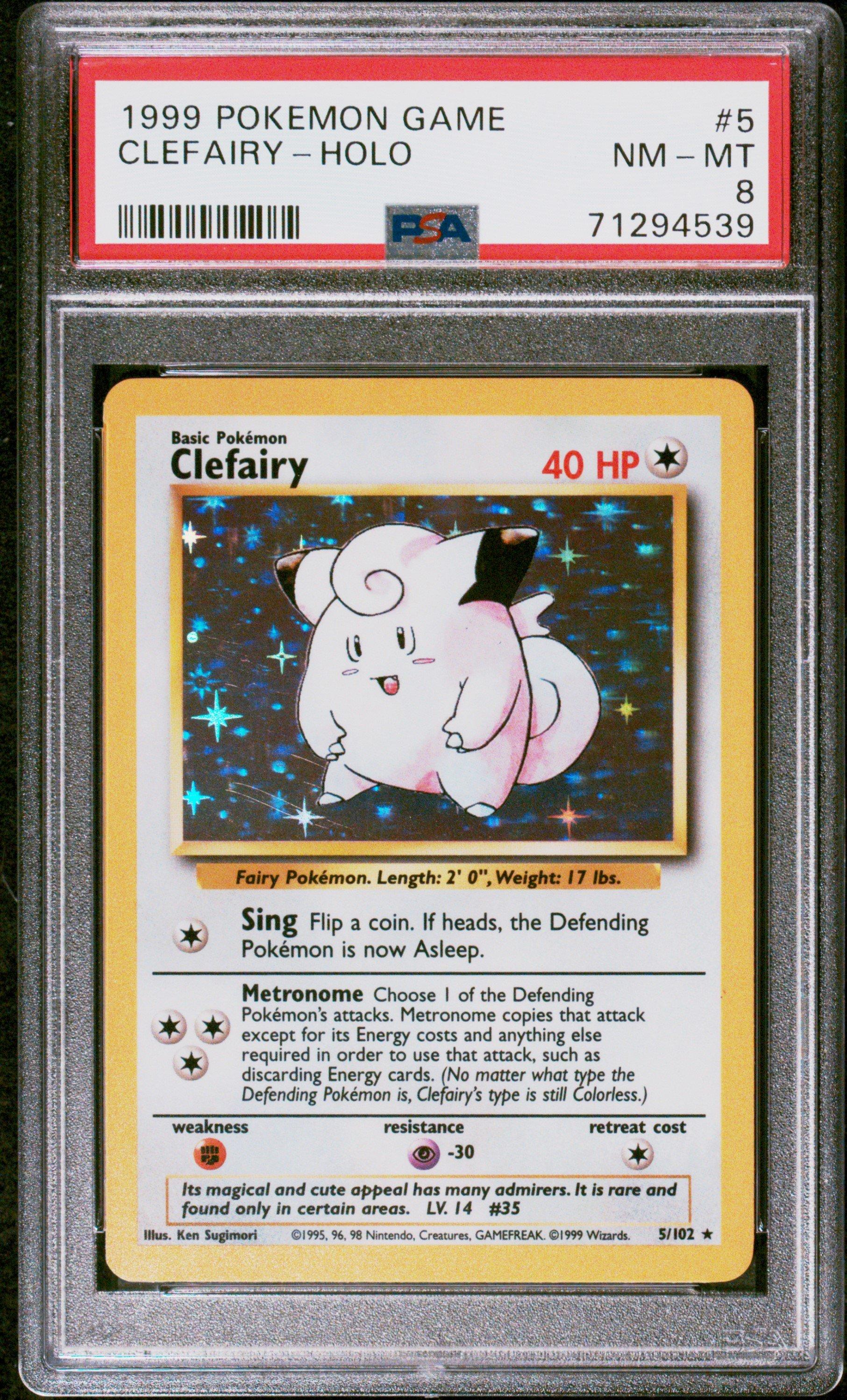 1999 Pokemon Game 5 Clefairy-holo PSA 8 Graded Card | GameStop