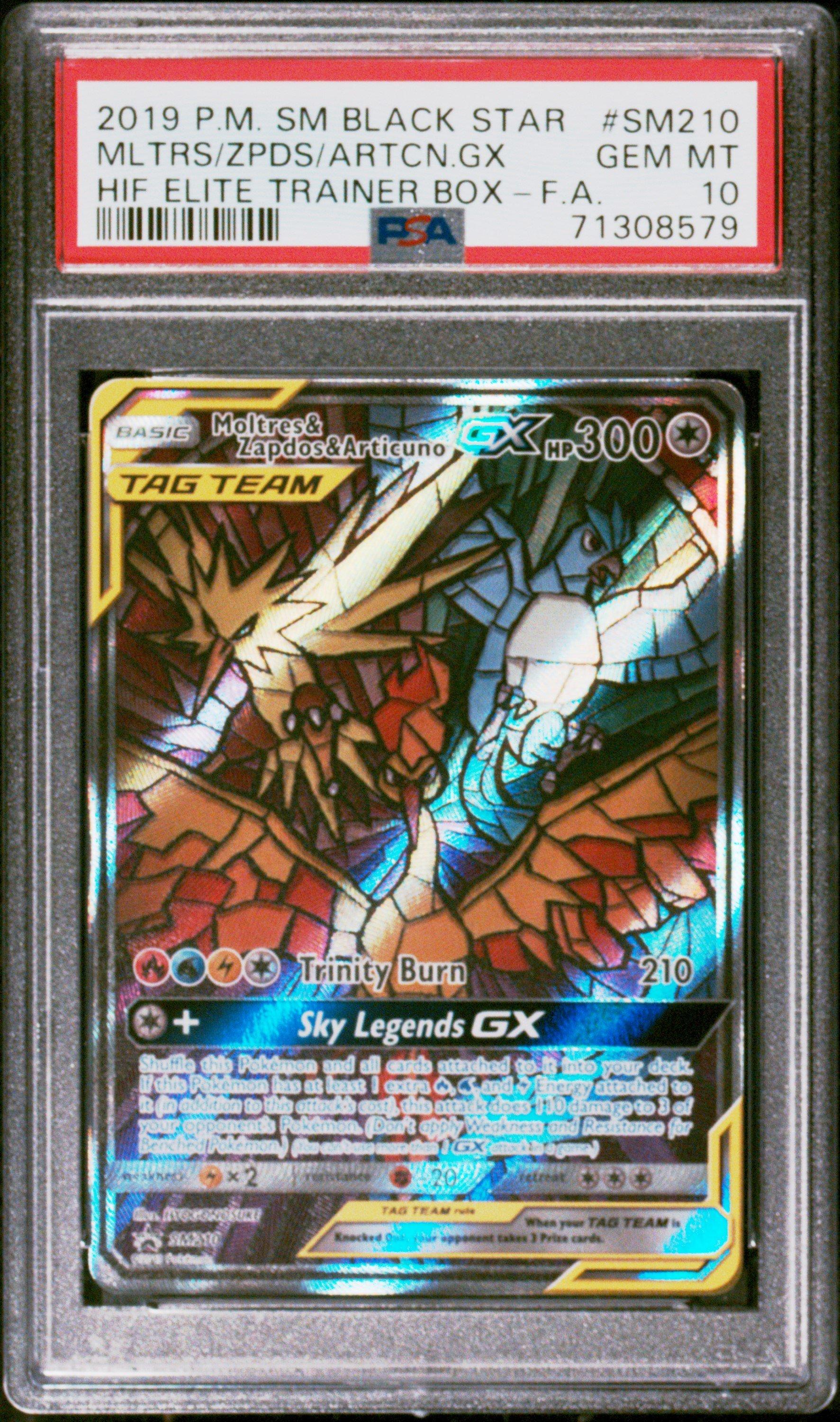 2019 Pokemon Sm Black Star Promo Sm210 Full Art/moltres & Zapdos