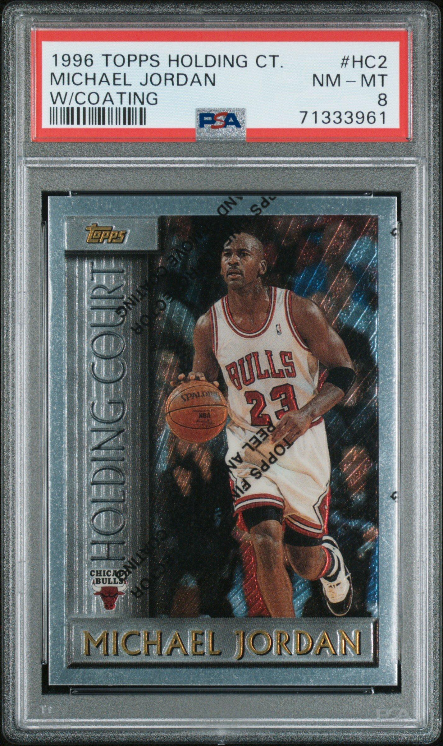 1996 Topps Holding Court Hc2 Michael Jordan W/coating PSA 8 Graded