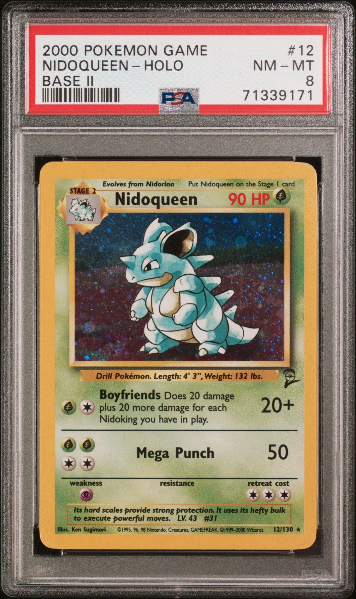 ニドクイン 旧裏面 ARS9 NIDOQUEEN-HOLO PSA 2000 Pokemon Game Base Ii 12 Nidoqueen-holo PSA 8 Graded Card