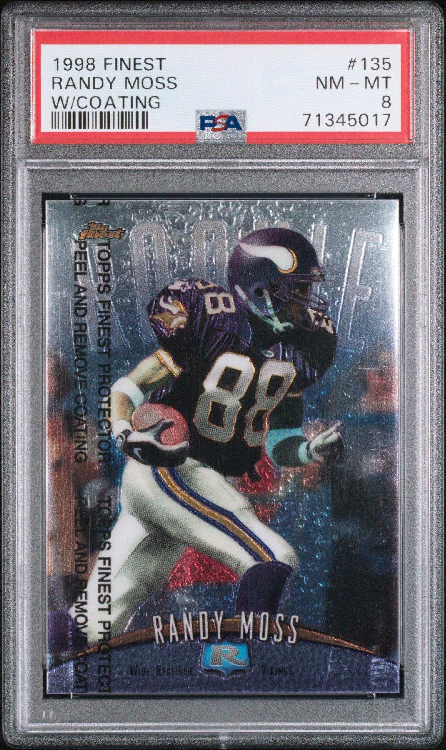 1998 Finest 135 Randy Moss W/coating PSA 8 Graded Card | GameStop