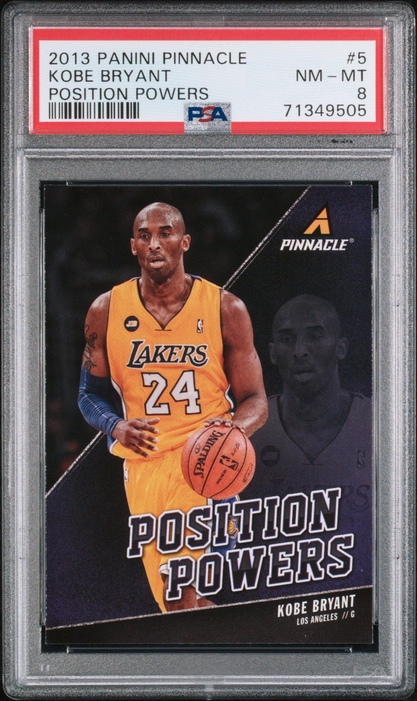 2013 Panini Pinnacle Position Powers 5 Kobe Bryant PSA 8 Graded 