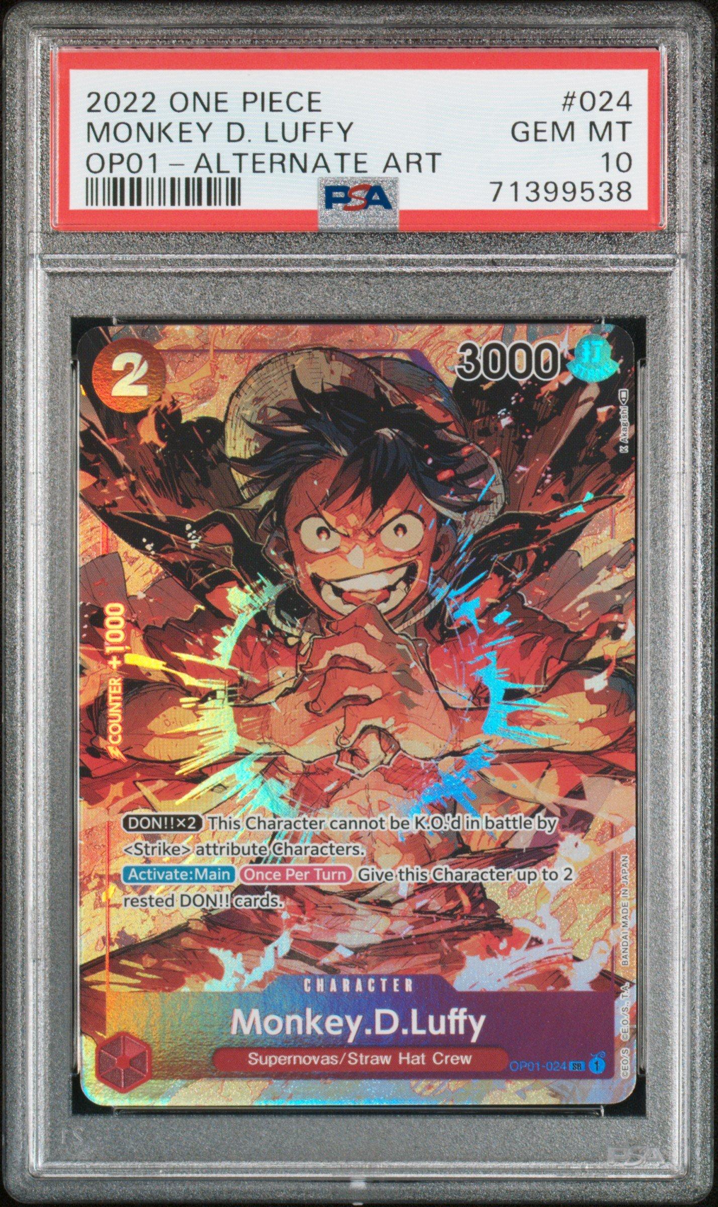 2022 One Piece Op01-romance Dawn 024 Monkey D. Luffy Alternate Art