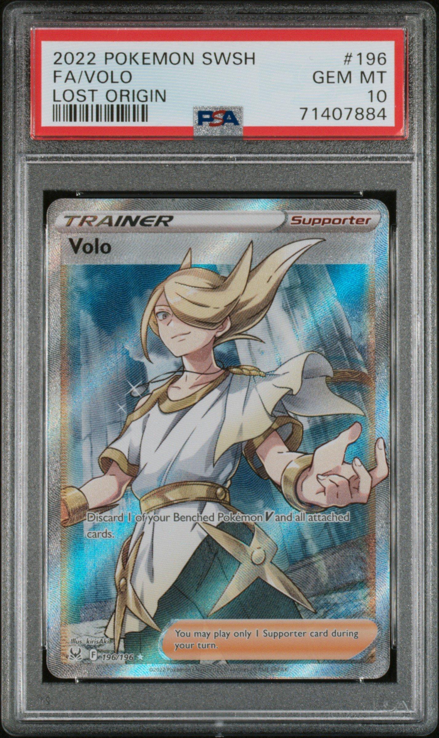 2022 Pokemon Sword & Shield Lost Origin 196 Full Art/volo PSA 10