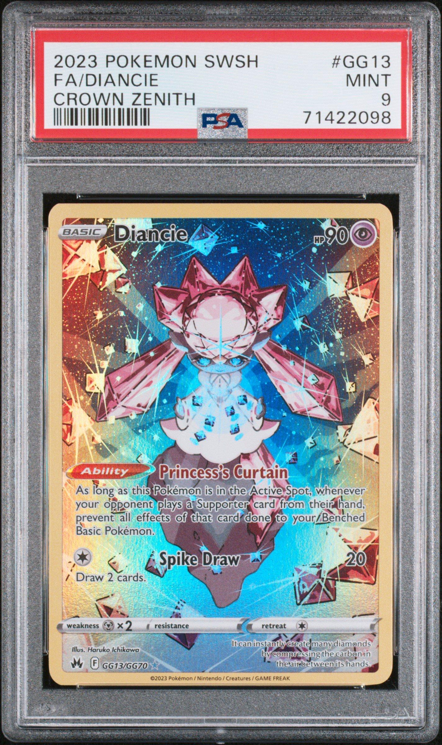 2023 Pokemon Sword And Shield Crown Zenith Gg13 Full Art/diancie PSA