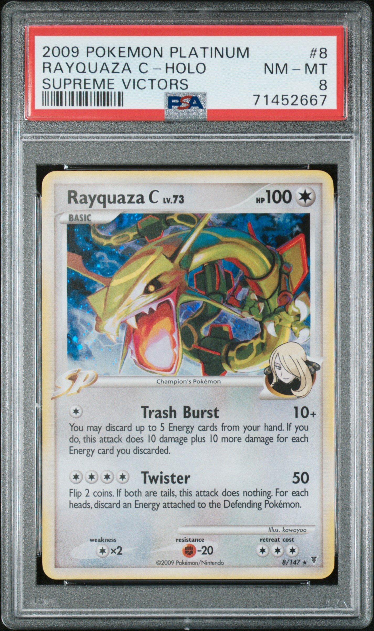 2009 Pokemon Platinum Supreme Victors 8 Rayquaza C-holo PSA 8