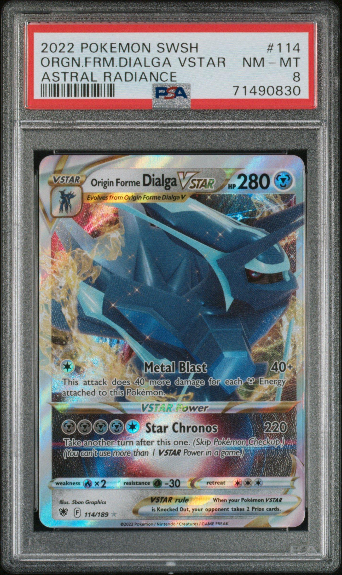 2022 Pokemon Sword & Shield Astral Radiance 114 Origin Forme Dialga Vstar  PSA 8 Graded Card | GameStop