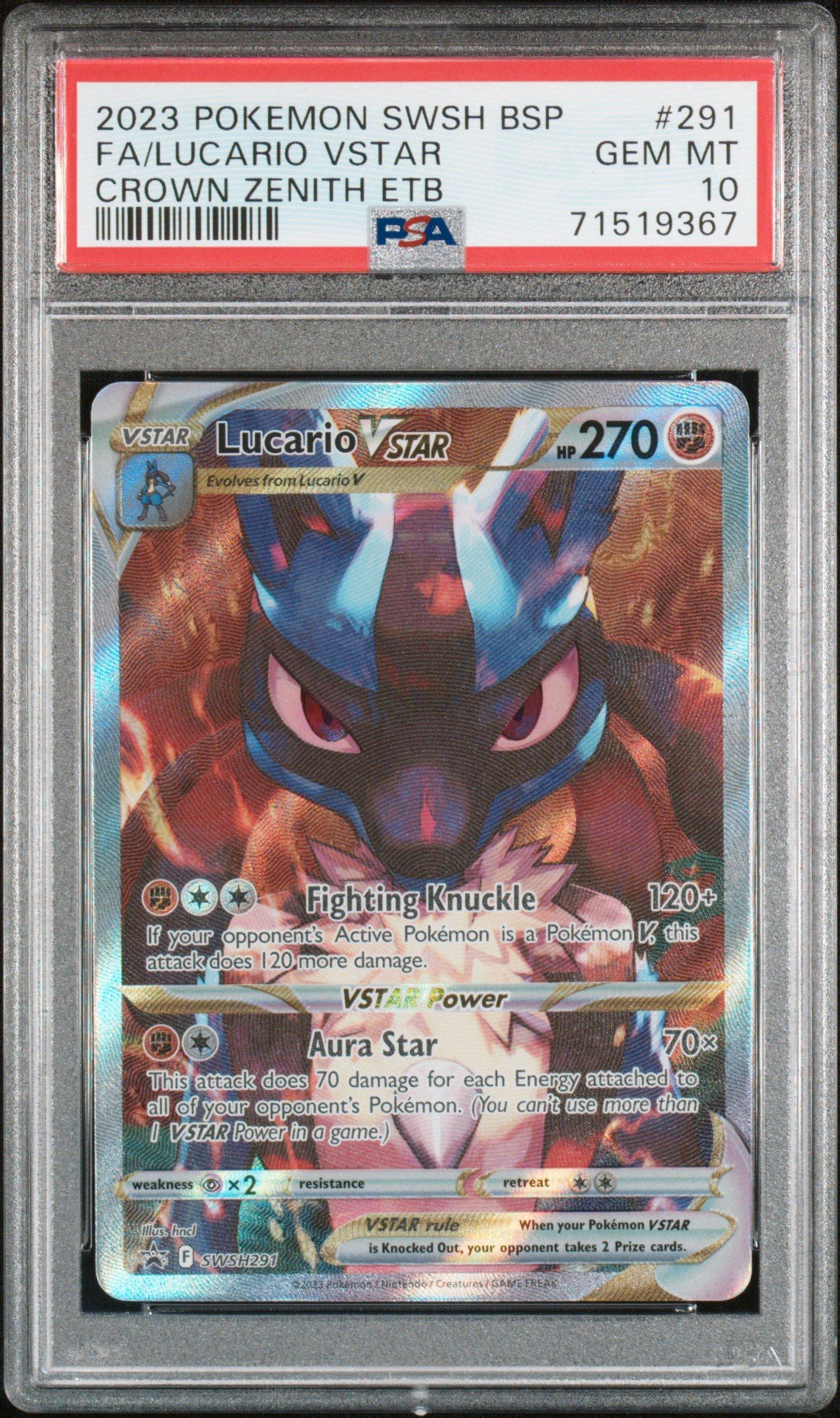 2023 Pokemon Swsh Black Star Promo 291 Full Art/lucario Vstar