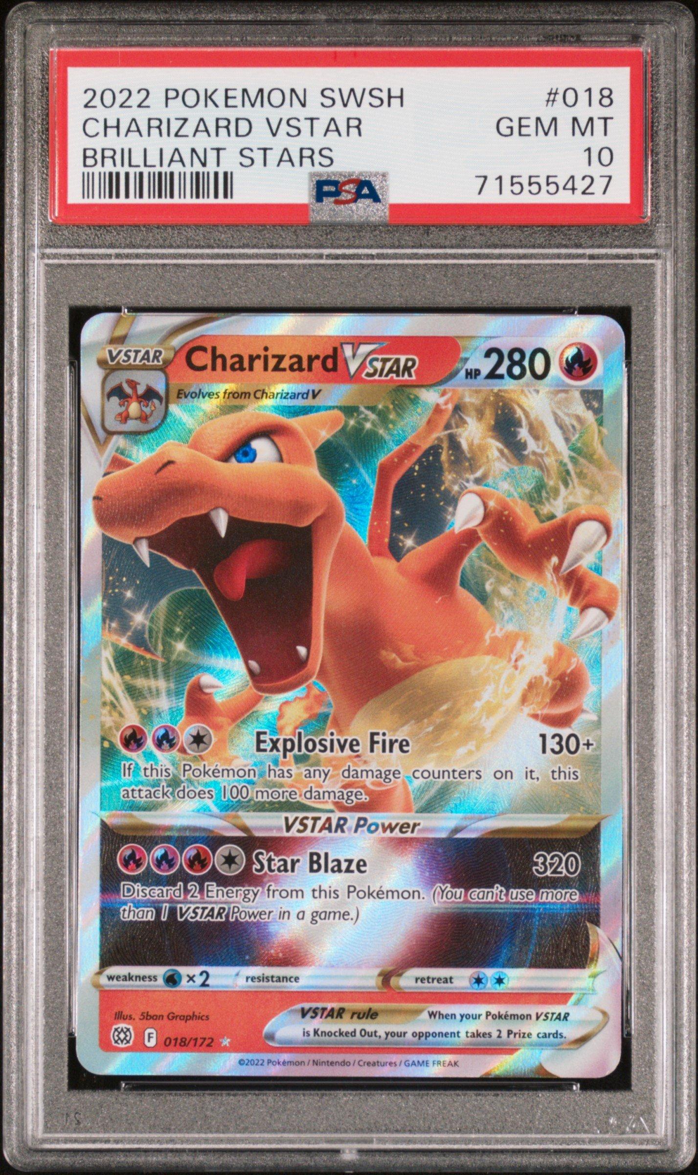 2022 Pokemon Sword & Shield Brilliant Stars 018 Charizard Vstar
