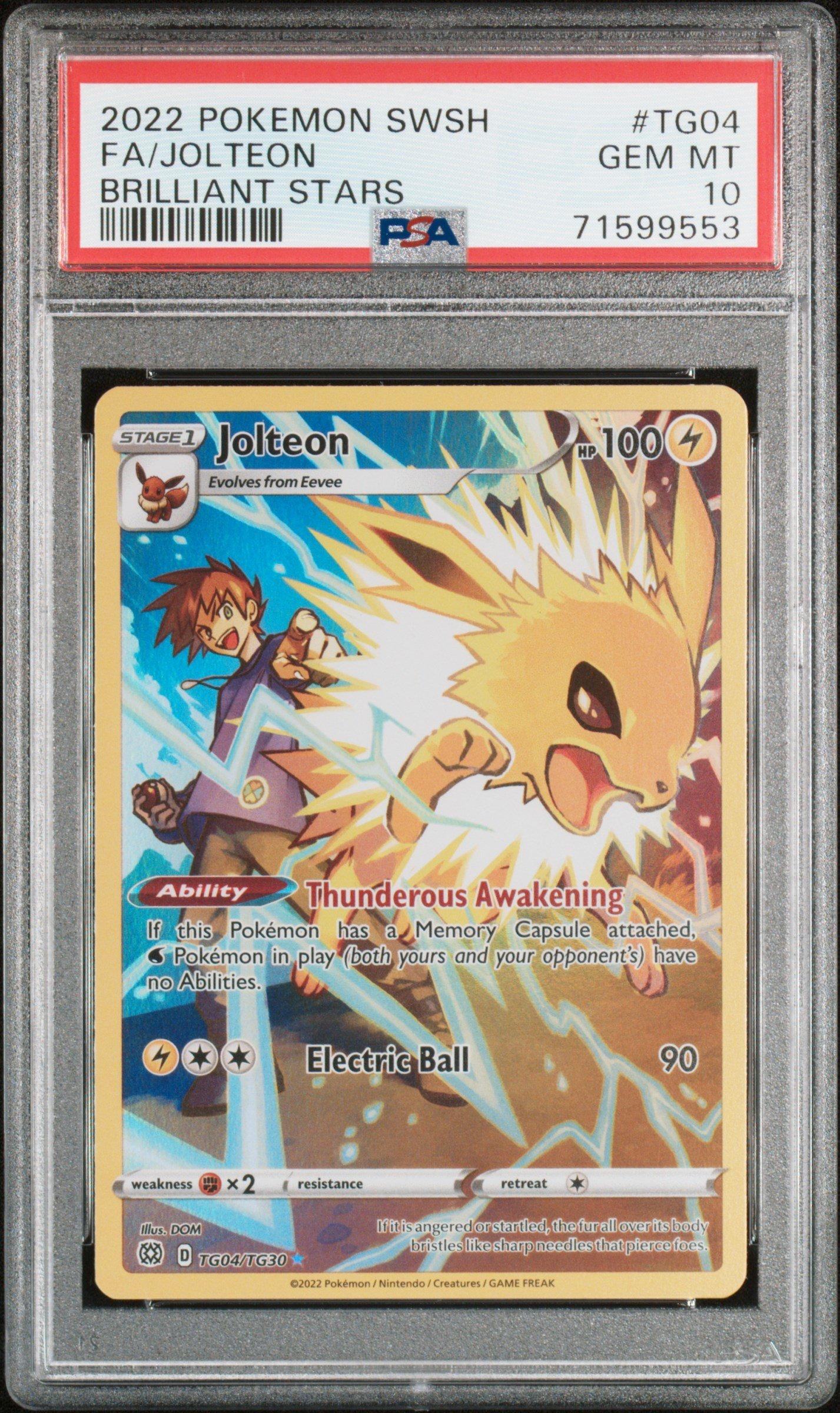 2023年 ポケモンカード Jolteon PSA 10 サンダース PSA 10 Jolteon ex SAR 209/187 Terastal Festival sv8a Pokemon Card