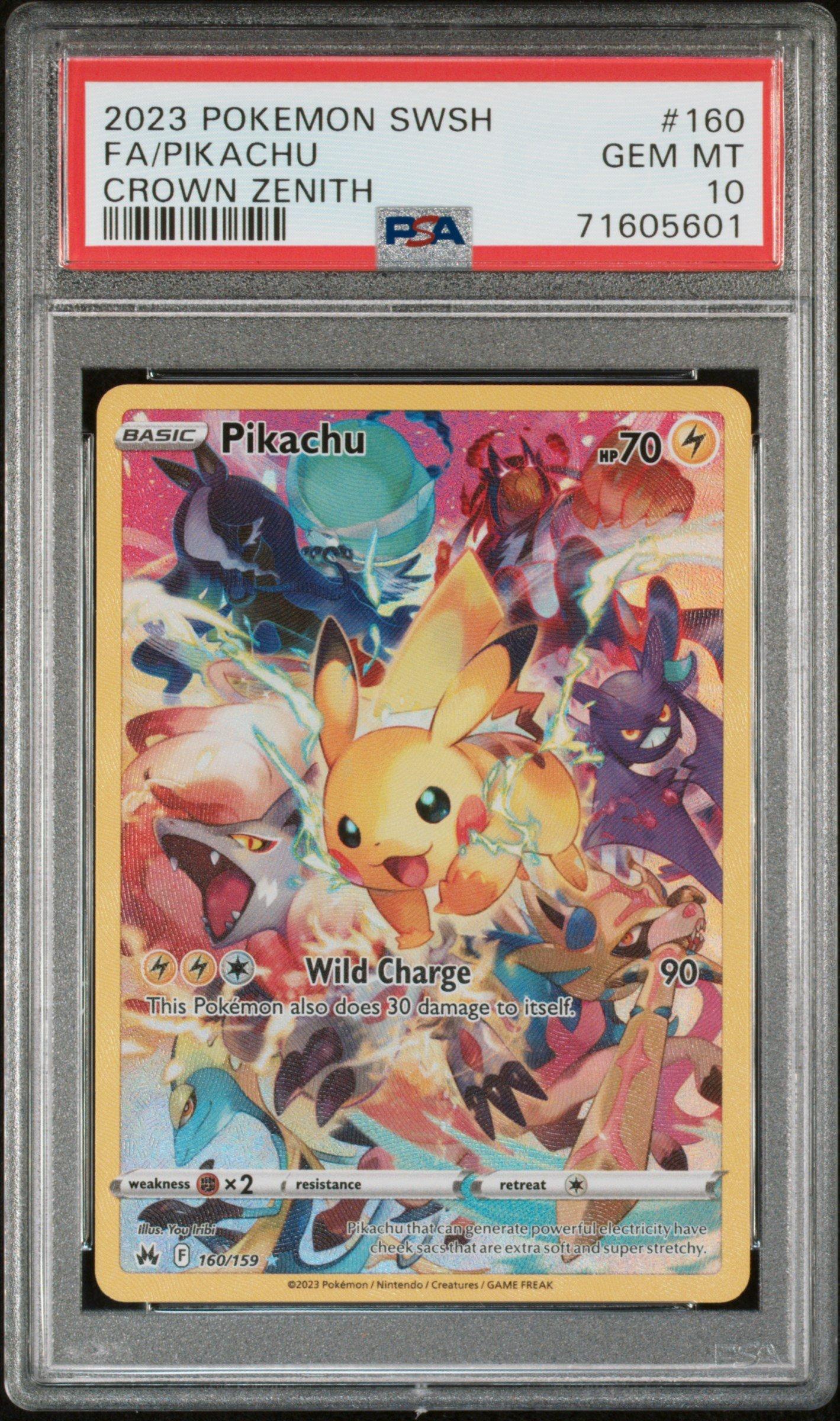 2023 Pokemon Sword And Shield Crown Zenith 160 Full Art/pikachu