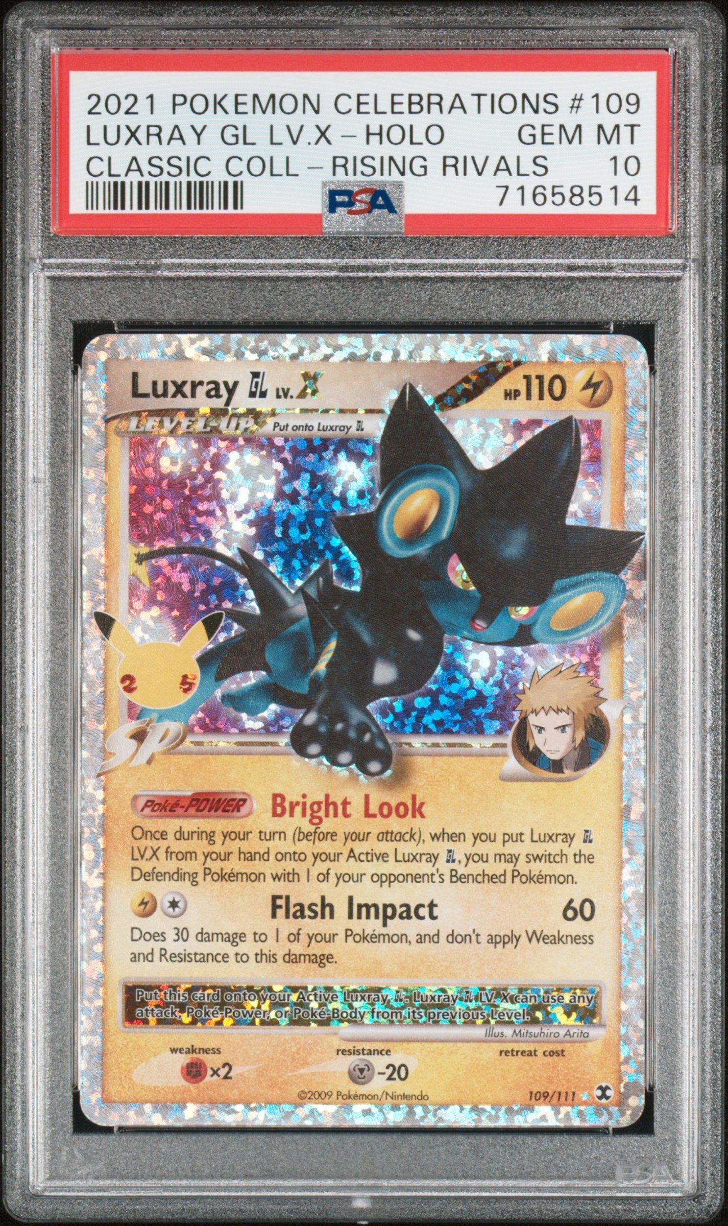 2021 Pokemon Celebrations Classic Collection 109 Luxray Gl Lv.x
