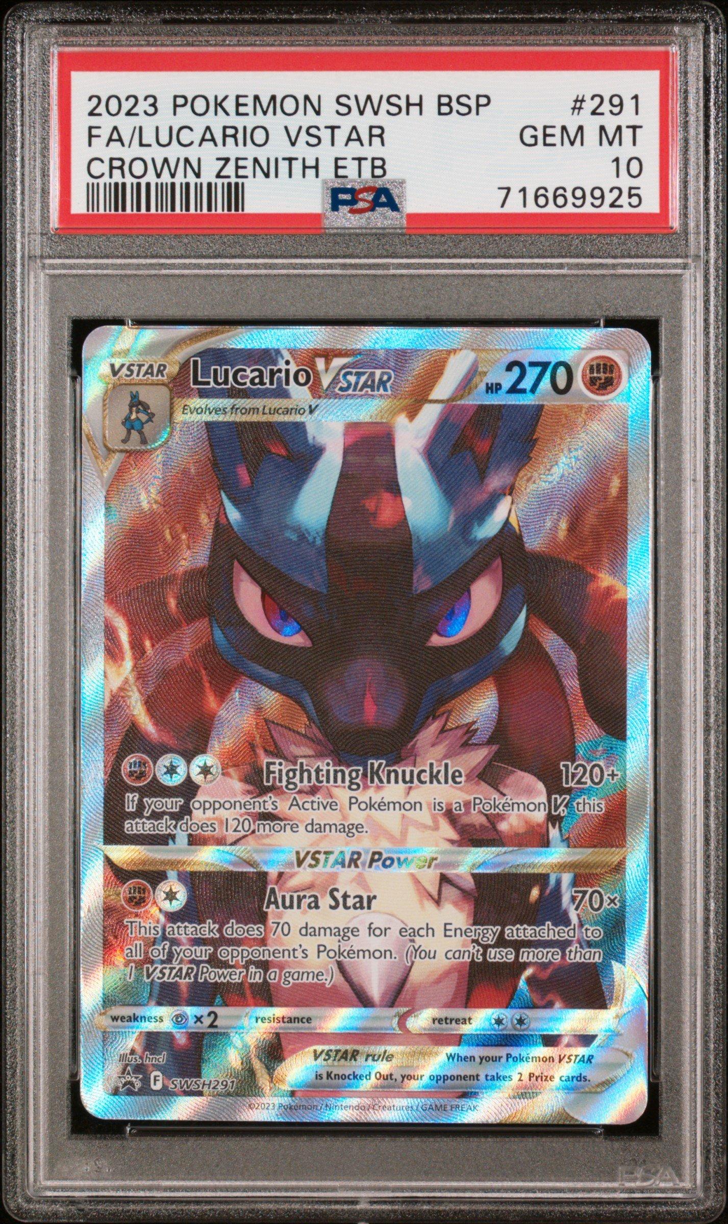 2023 Pokemon Swsh Black Star Promo 291 Fa/lucario Vstar PSA