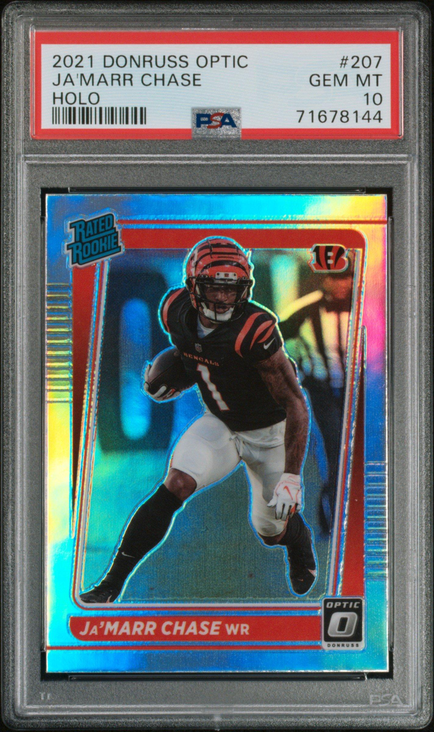 2021 Panini Donruss Optic 207 Ja'marr Chase Holo PSA