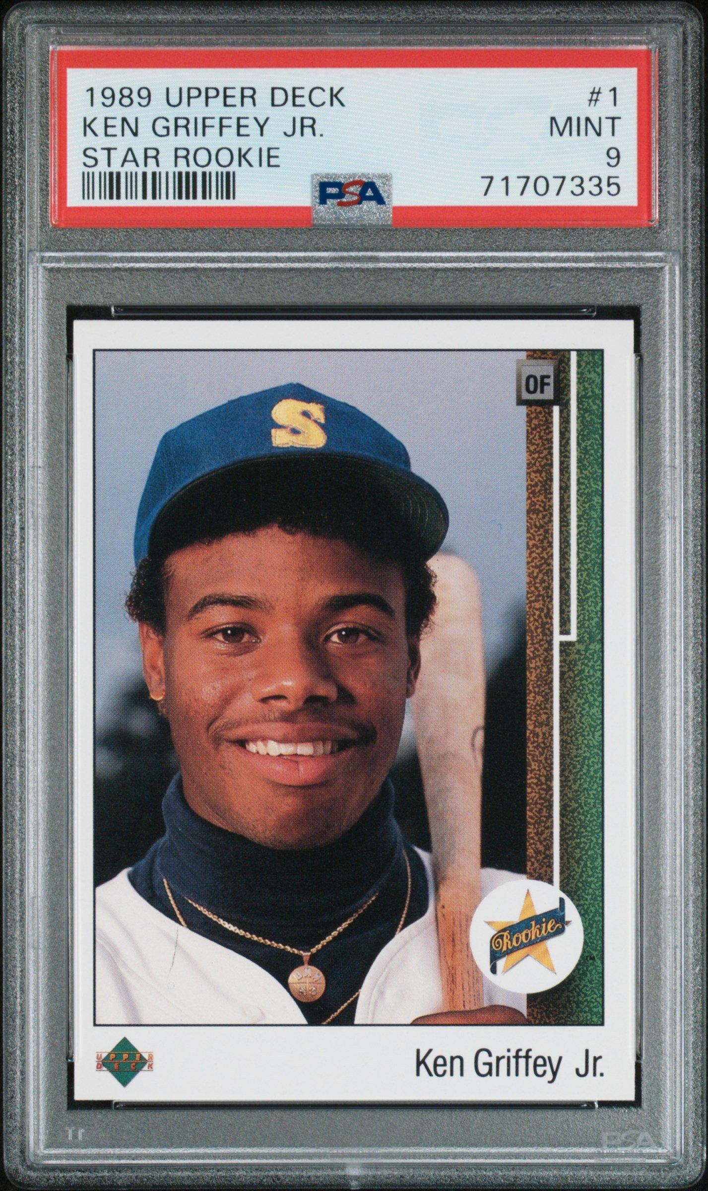 1989 Upper Deck 1 Ken Griffey Jr. Star Rookie PSA 9 Graded Card