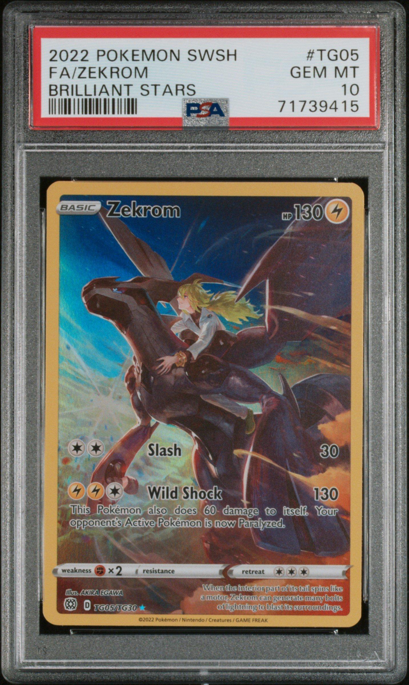 2022 Pokemon Sword & Shield Brilliant Stars Tg05 Full Art/zekrom