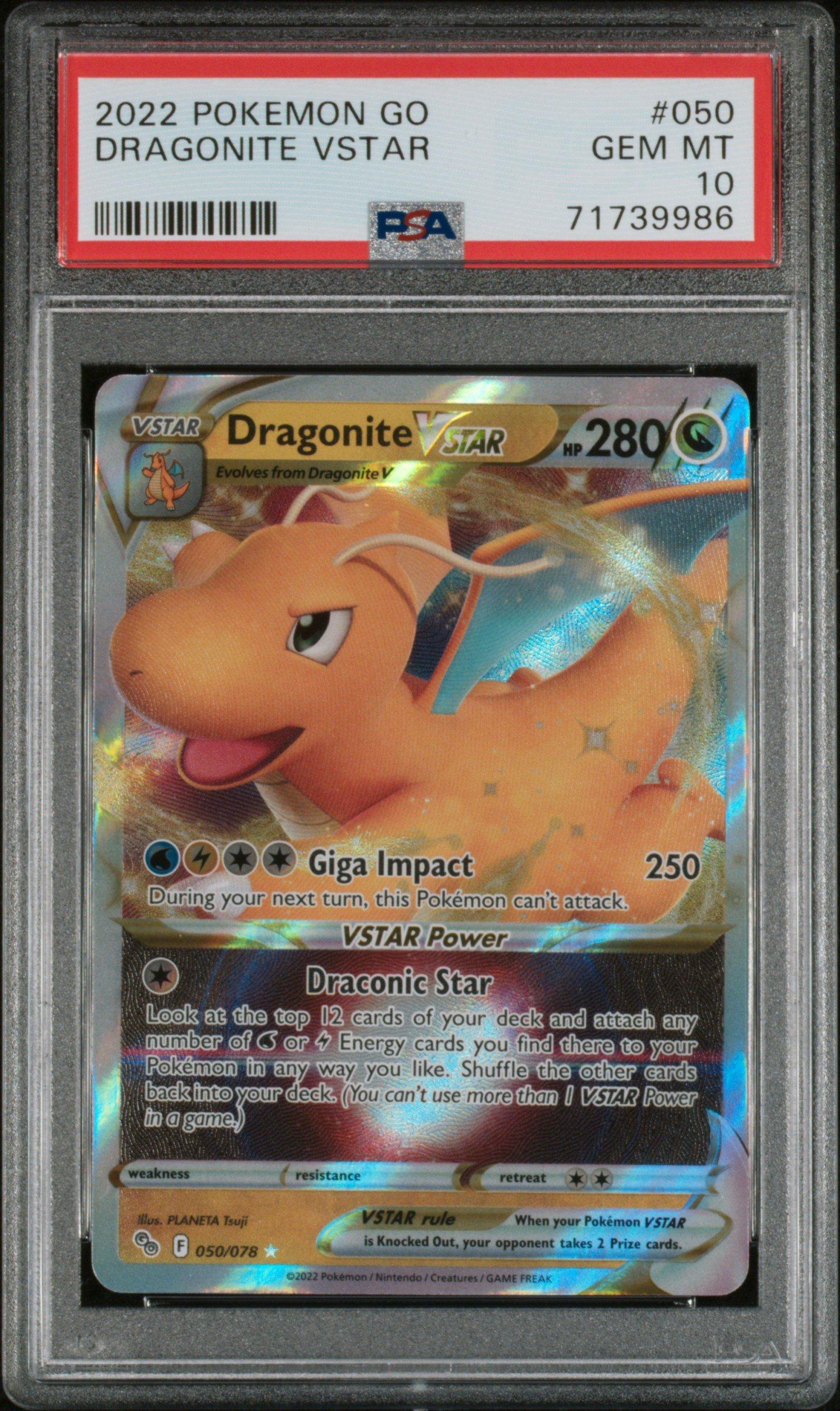 2022 Pokemon Go 050 Dragonite Vstar PSA 10 | GameStop