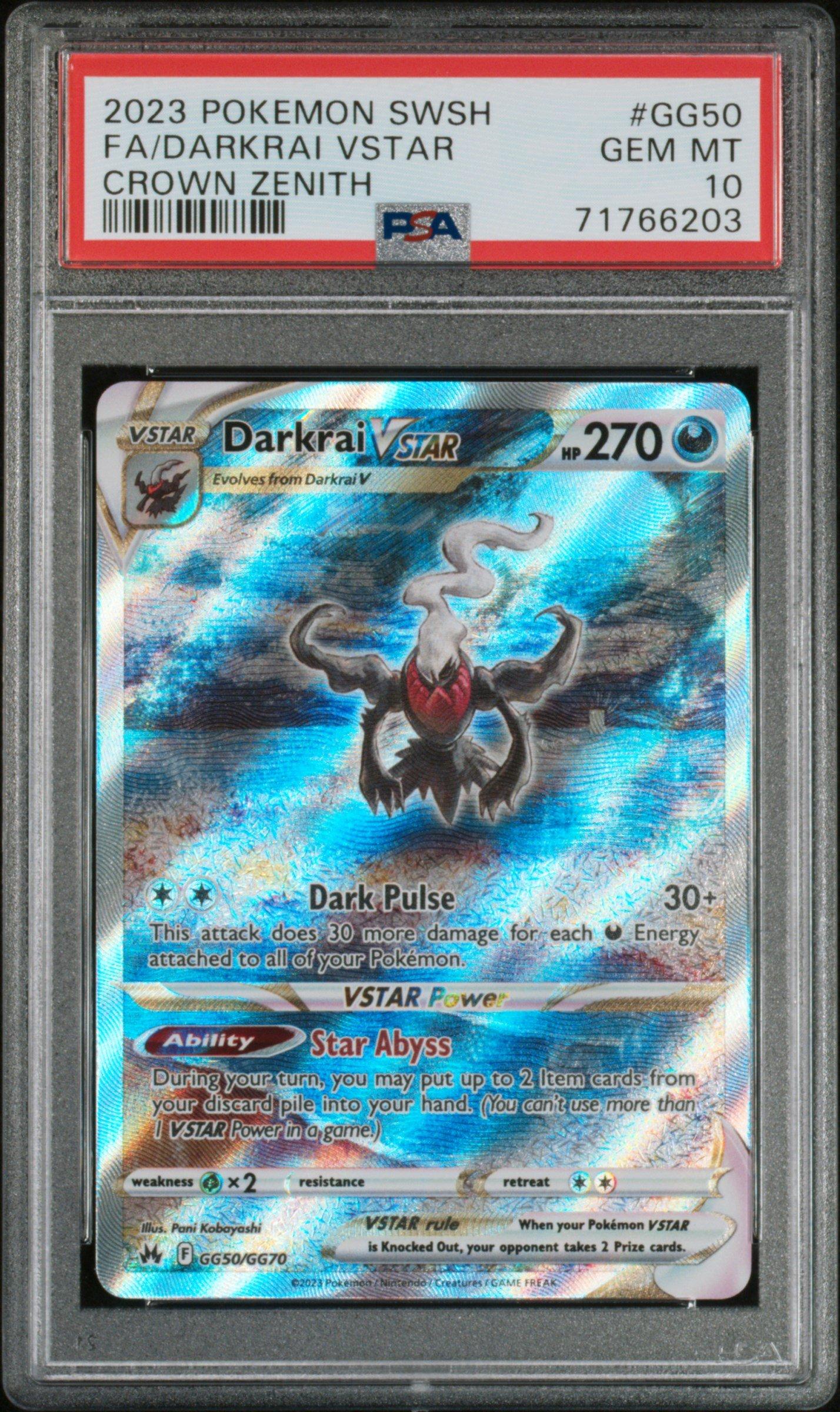 2023 Pokemon Sword And Shield Crown Zenith Gg50 Full Art/darkrai