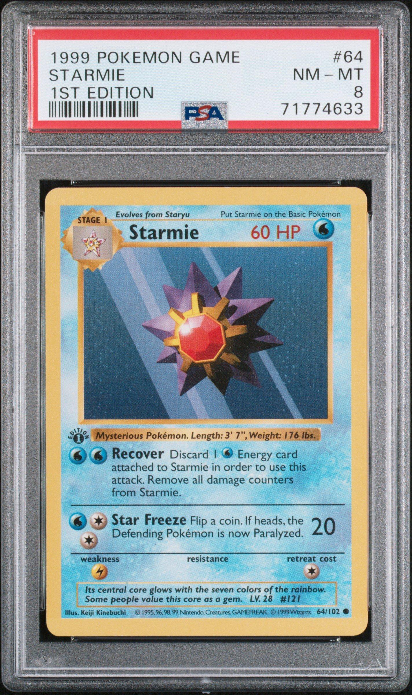 1999 Pokemon Game 64 Starmie 1st Edition PSA 8 Graded Card | GameStop