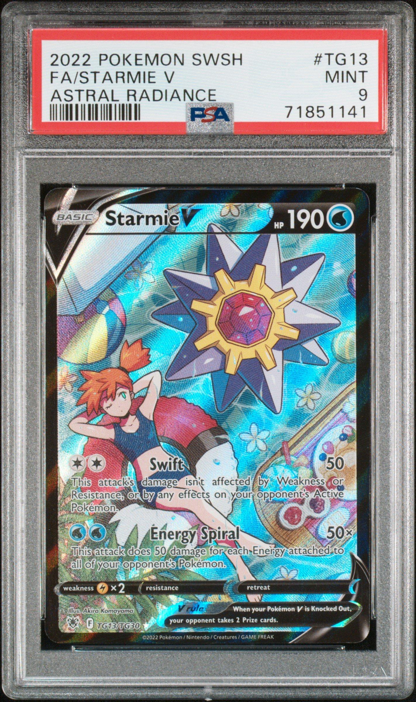 2022 Pokemon Sword & Shield Astral Radiance Tg13 Full Art/starmie