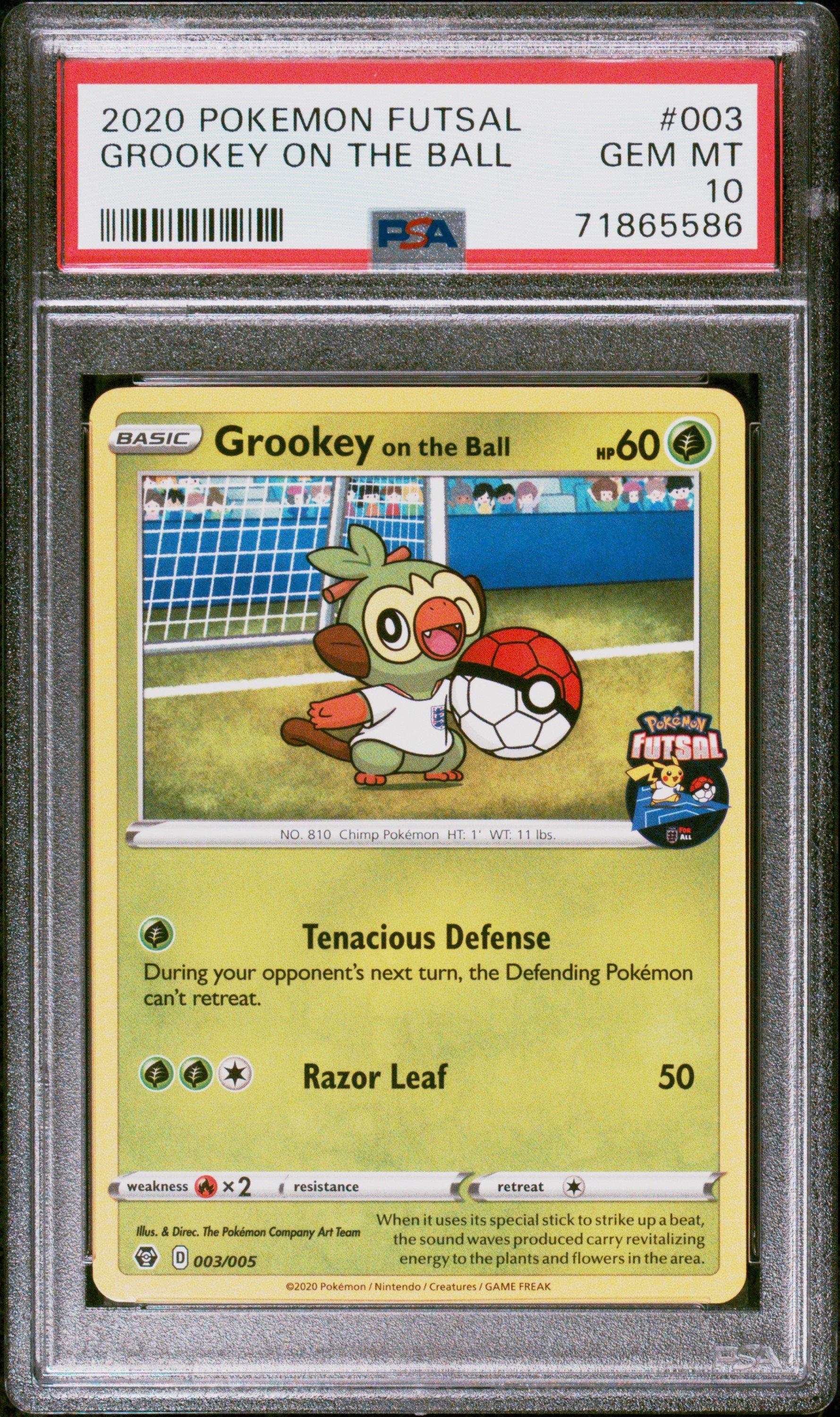 2020 Pokemon Futsal 003 Grookey On The Ball PSA 10