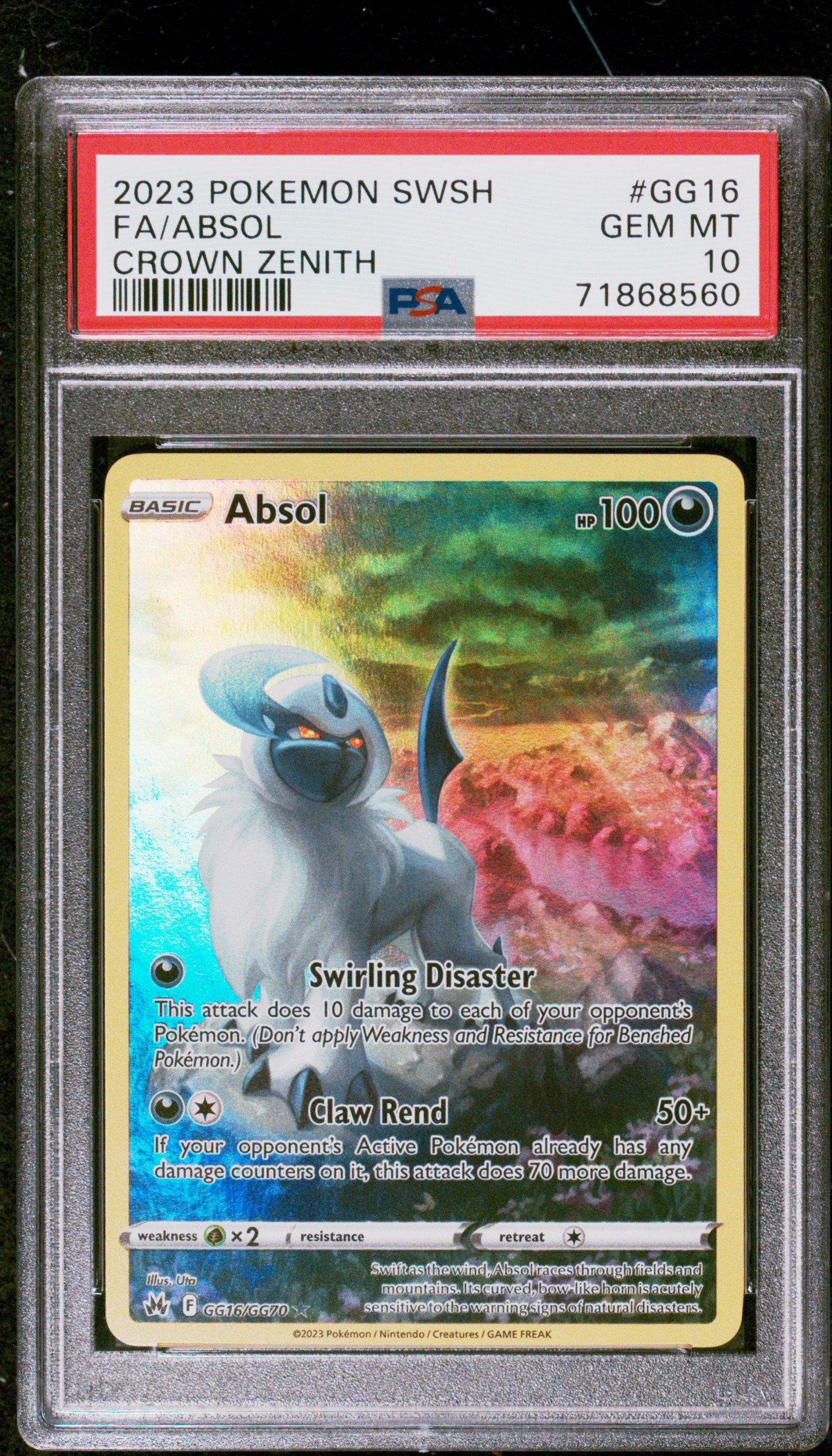 2023 Pokemon Sword And Shield Crown Zenith Gg16 Full Art/absol PSA