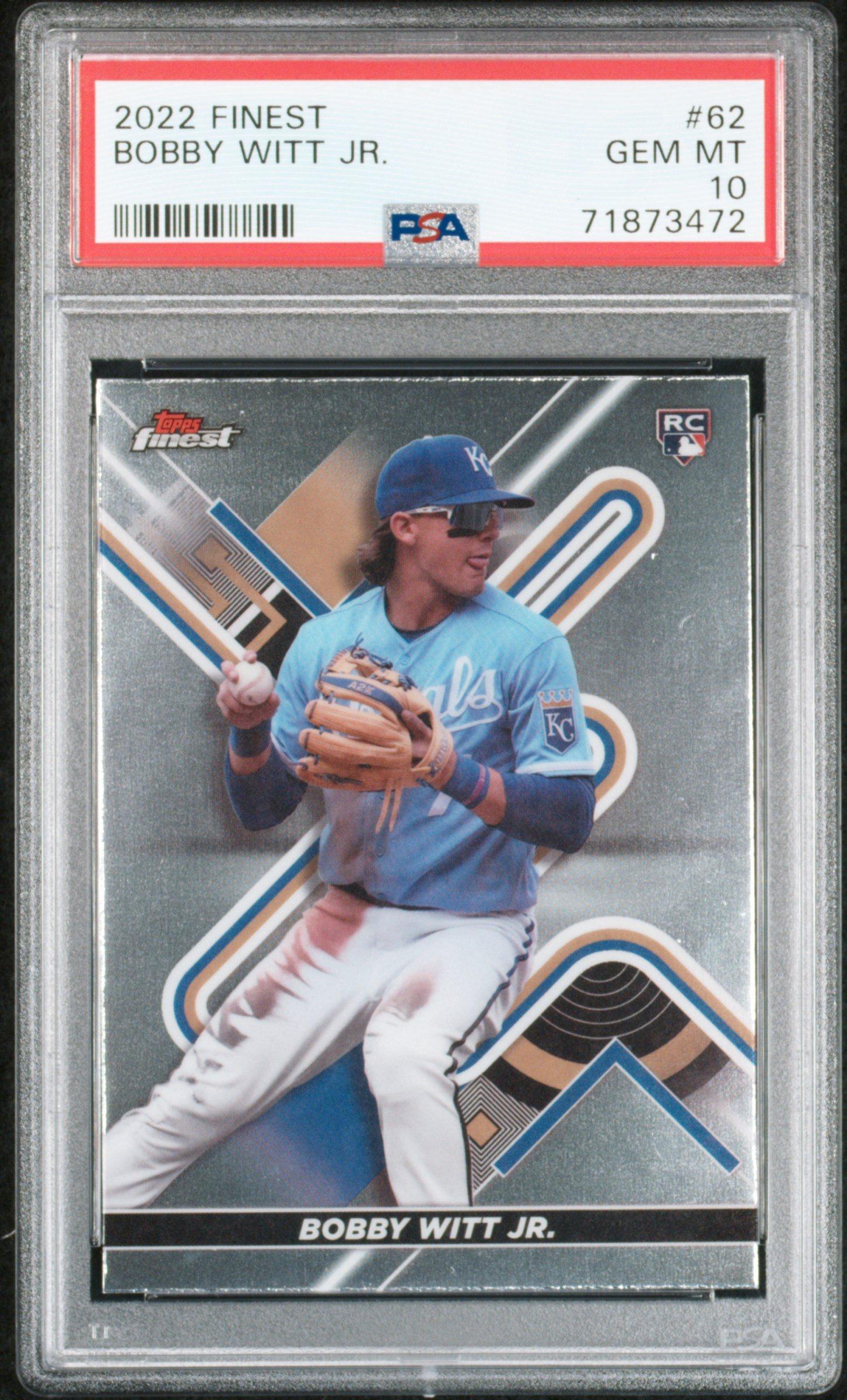 2022 Topps Finest 62 Bobby Witt Jr. PSA 10