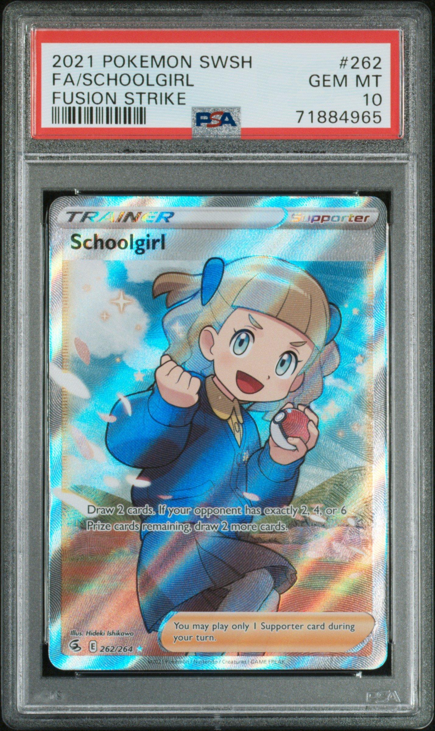 2021 Pokemon Sword & Shield Fusion Strike 262 Full Art/schoolgirl PSA 10 |  GameStop