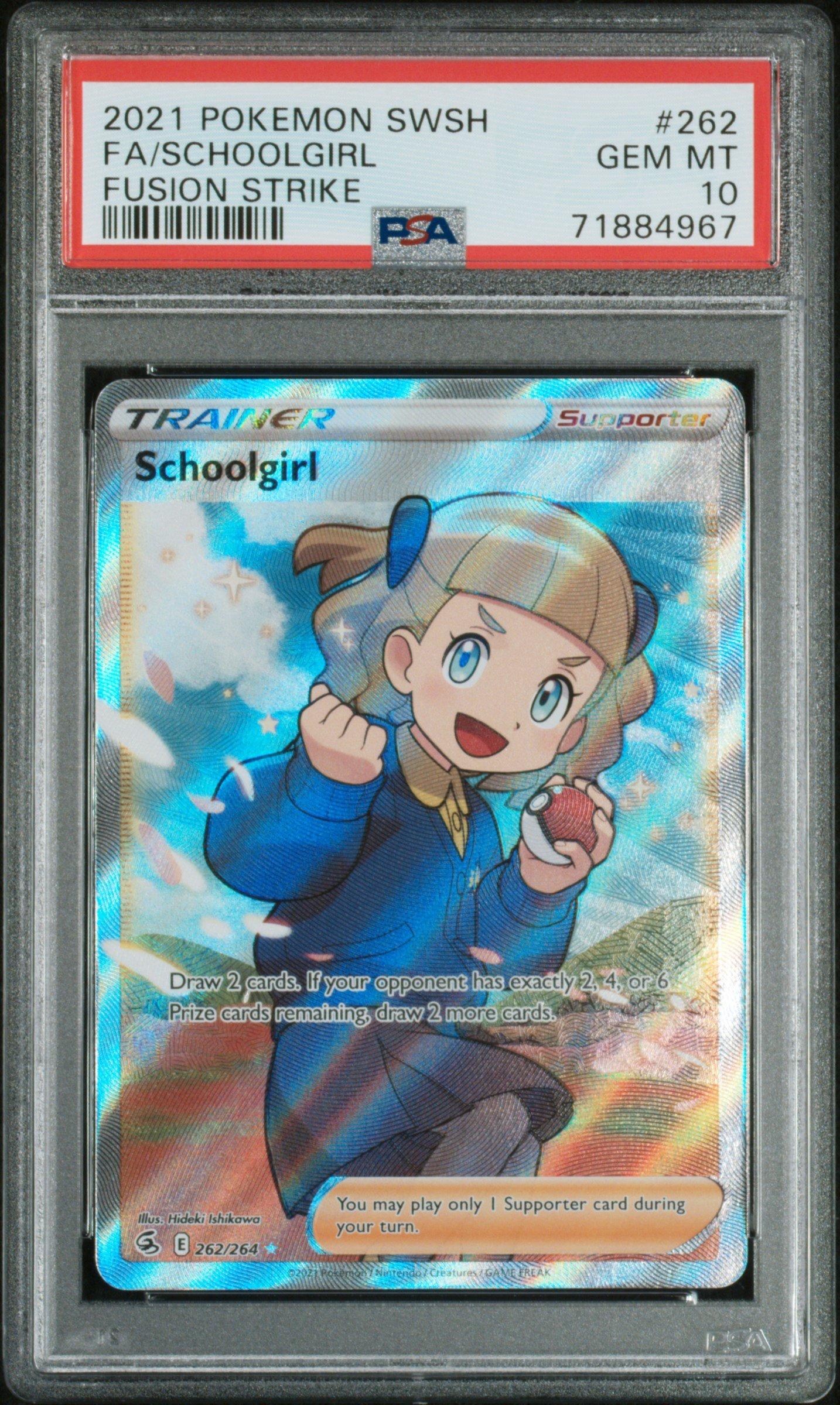 2021 Pokemon Sword & Shield Fusion Strike 262 Full Art/schoolgirl PSA 10 |  GameStop