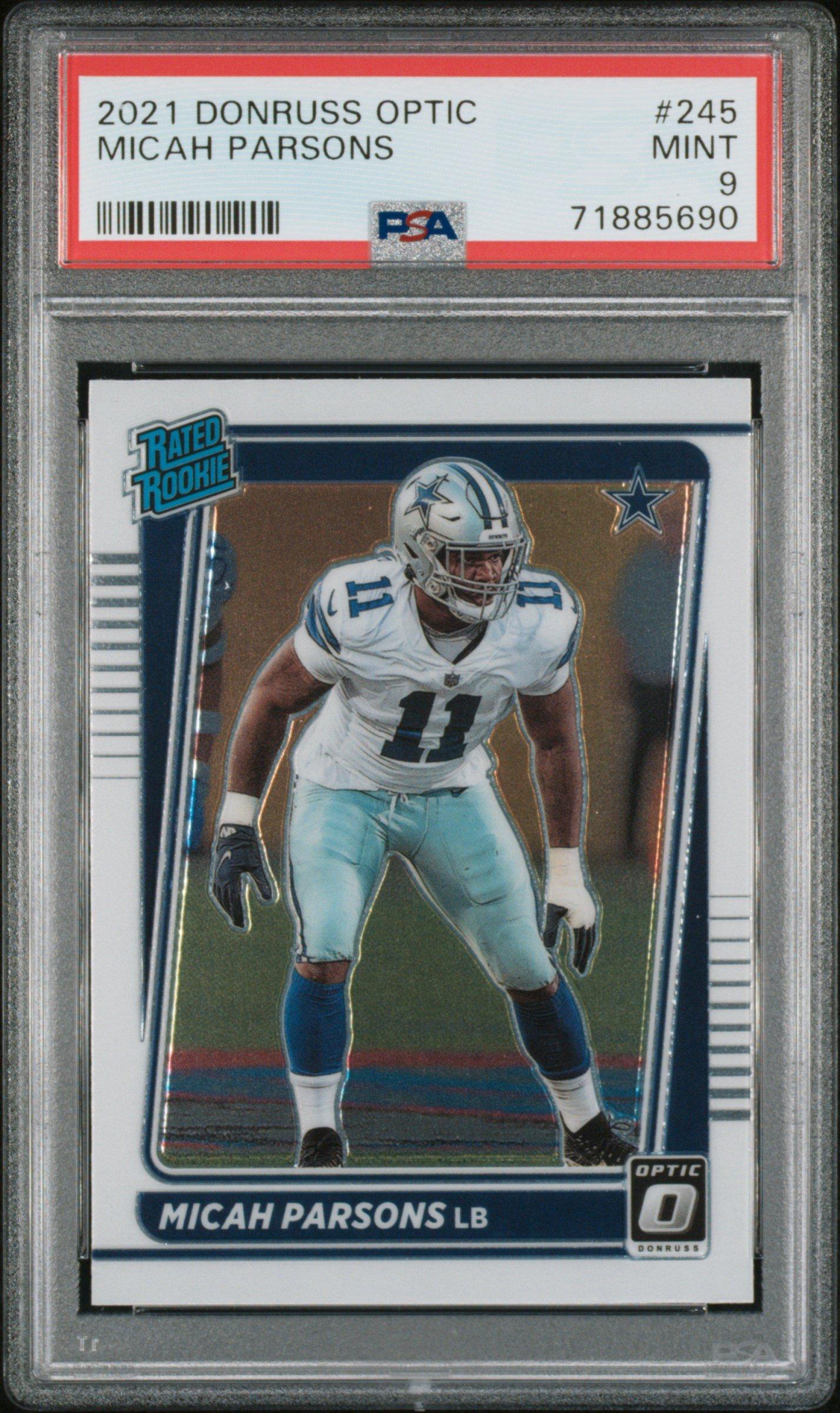 2021 Panini Donruss Optic 245 Micah Parsons PSA