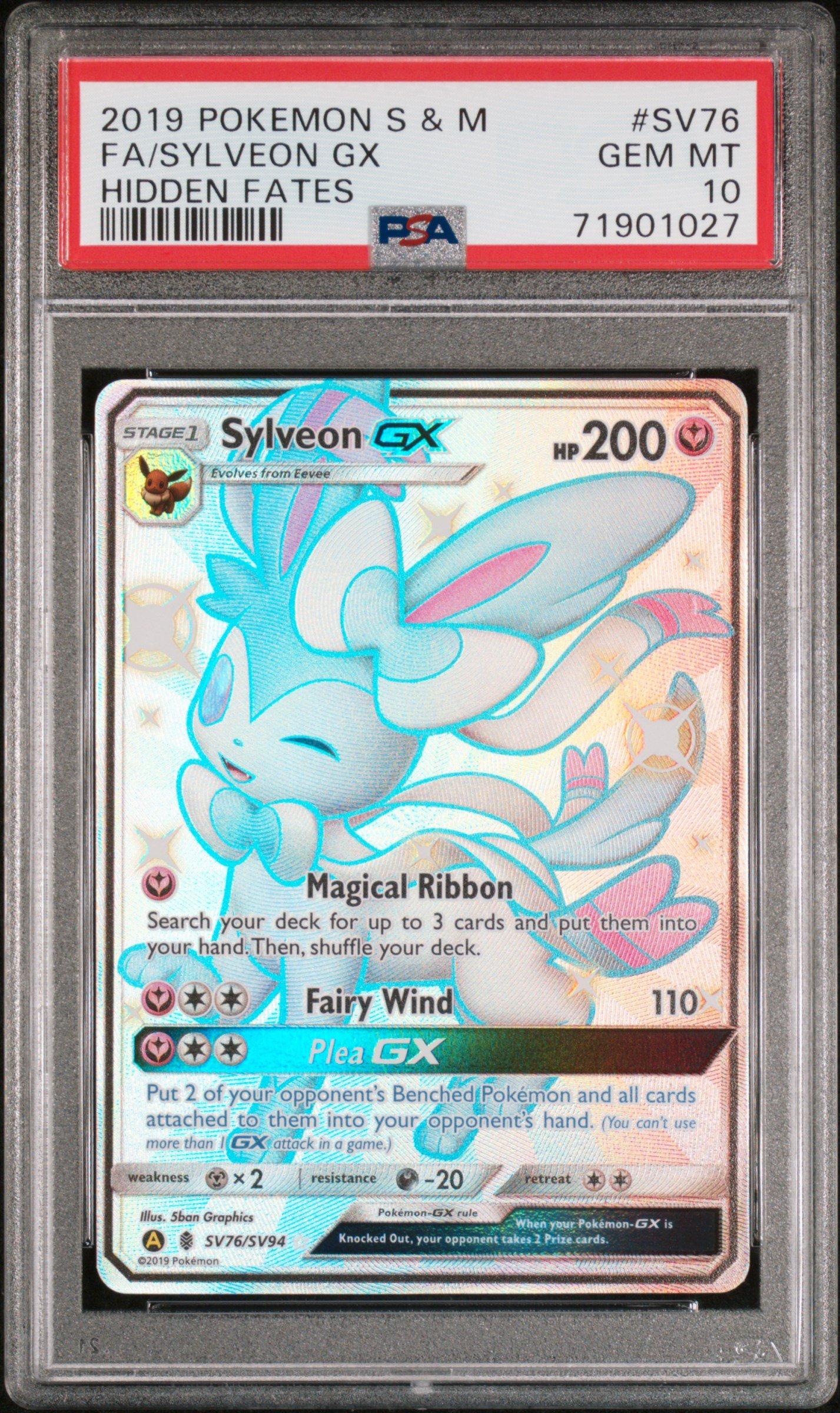 ポケモンカード FA/SYLVION GX PSA10 2019 Pokemon Sun & Moon Hidden Fates Sv76 Fa/sylveon Gx PSA
