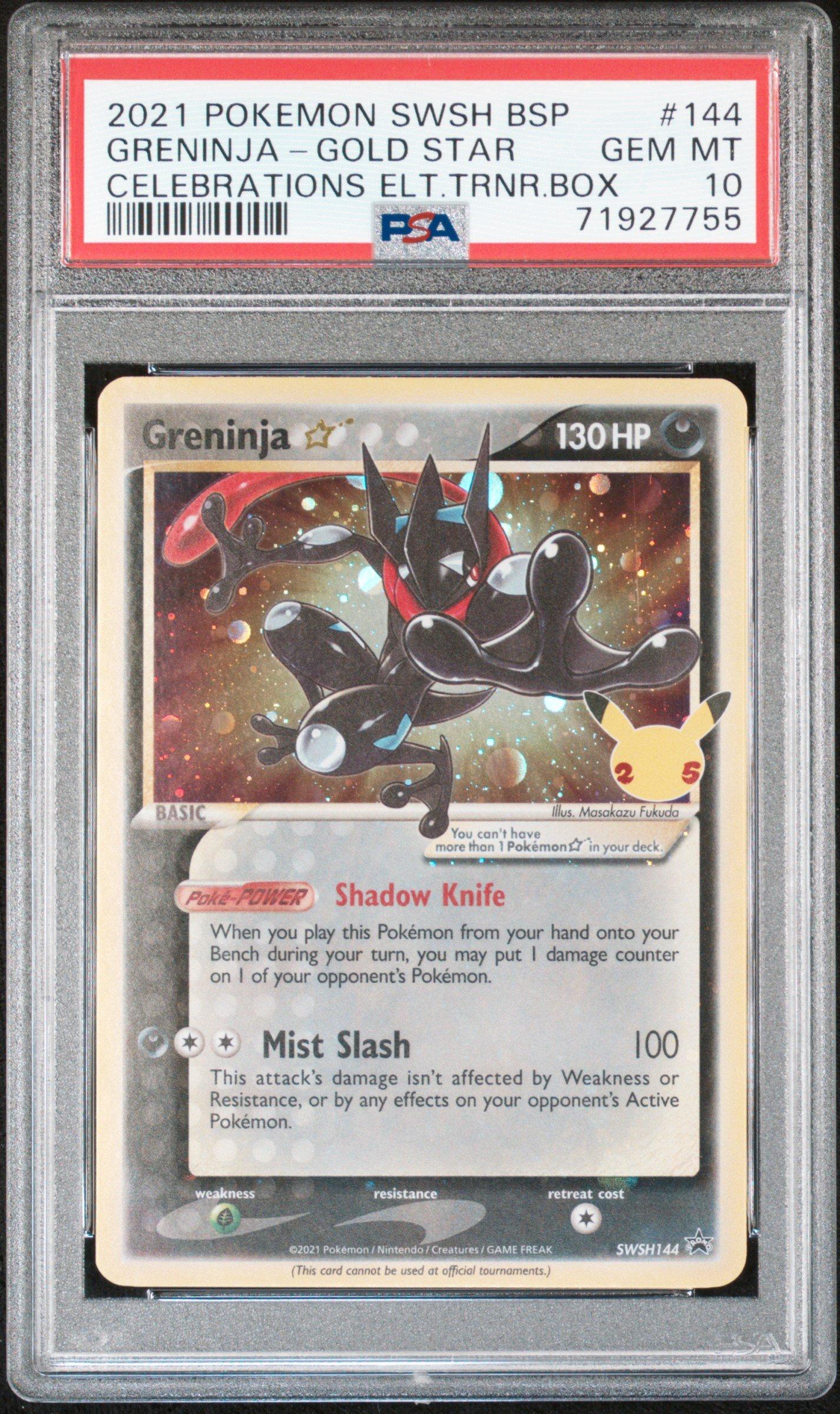 2021 Pokemon Swsh Black Star Promo 144 Greninjagold Star Celebrations