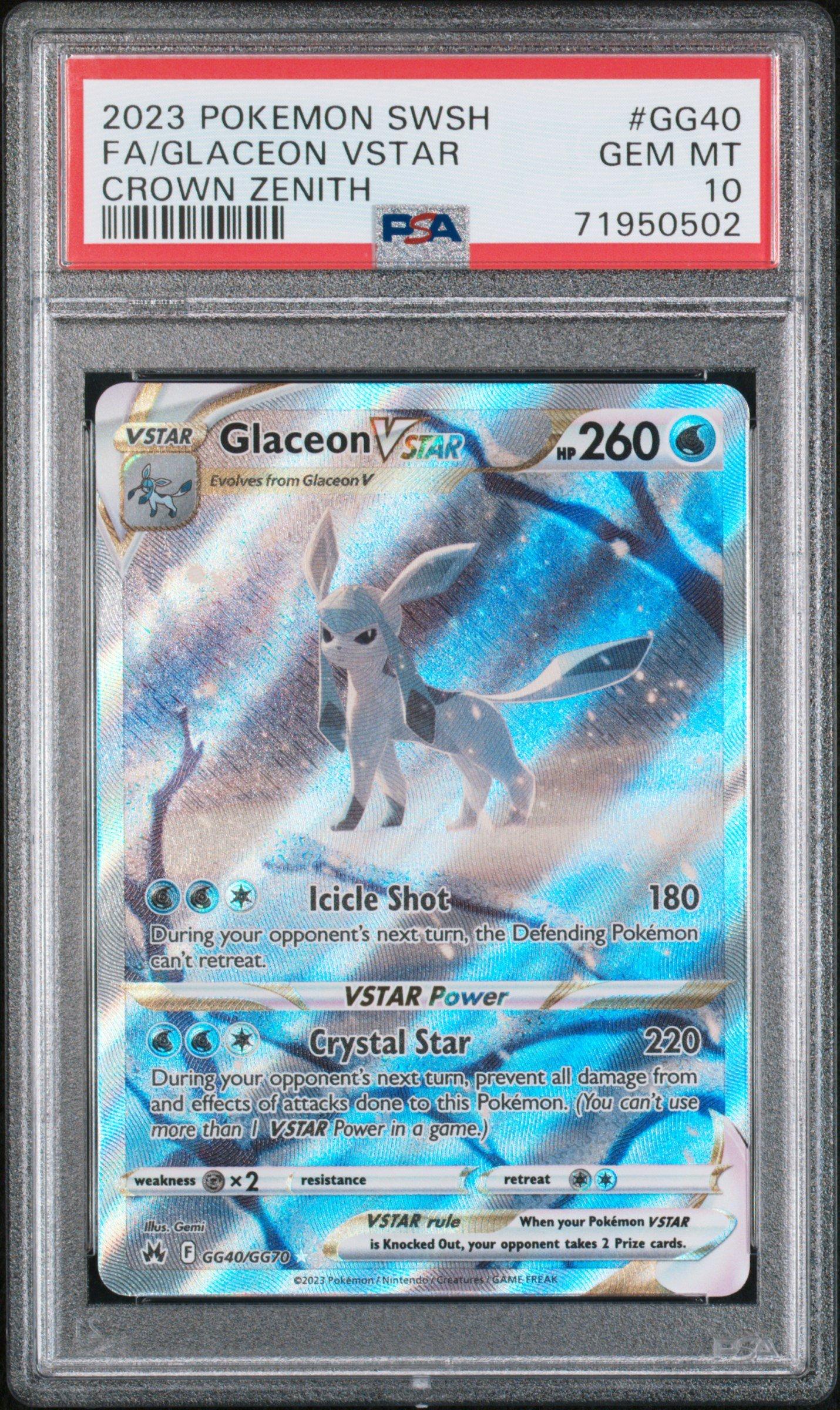2023 Pokemon Sword And Shield Crown Zenith Gg40 Fa/glaceon