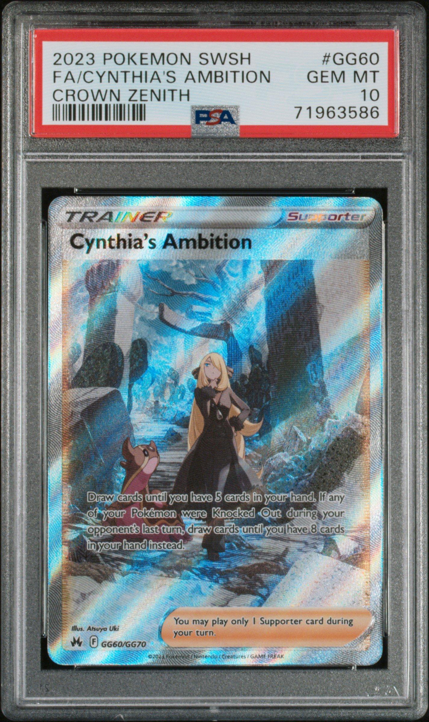 Cynthia’s Ambition purchases Crown Zenith Psa 10 Pokemon