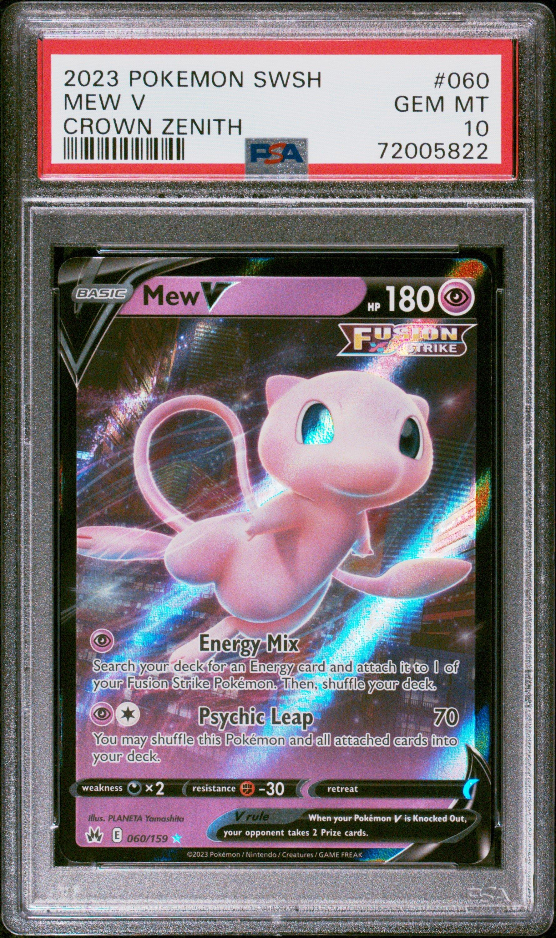 2023 Pokemon Sword And Shield Crown Zenith 060 Mew V PSA 10
