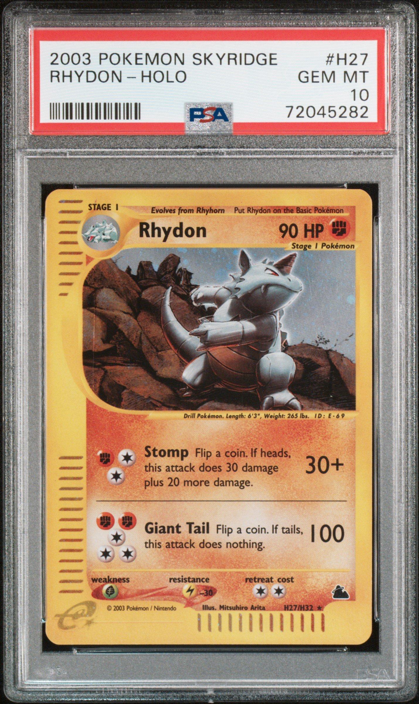 2003 Pokemon Skyridge H27 Rhydon-holo PSA 10 Graded Card | GameStop