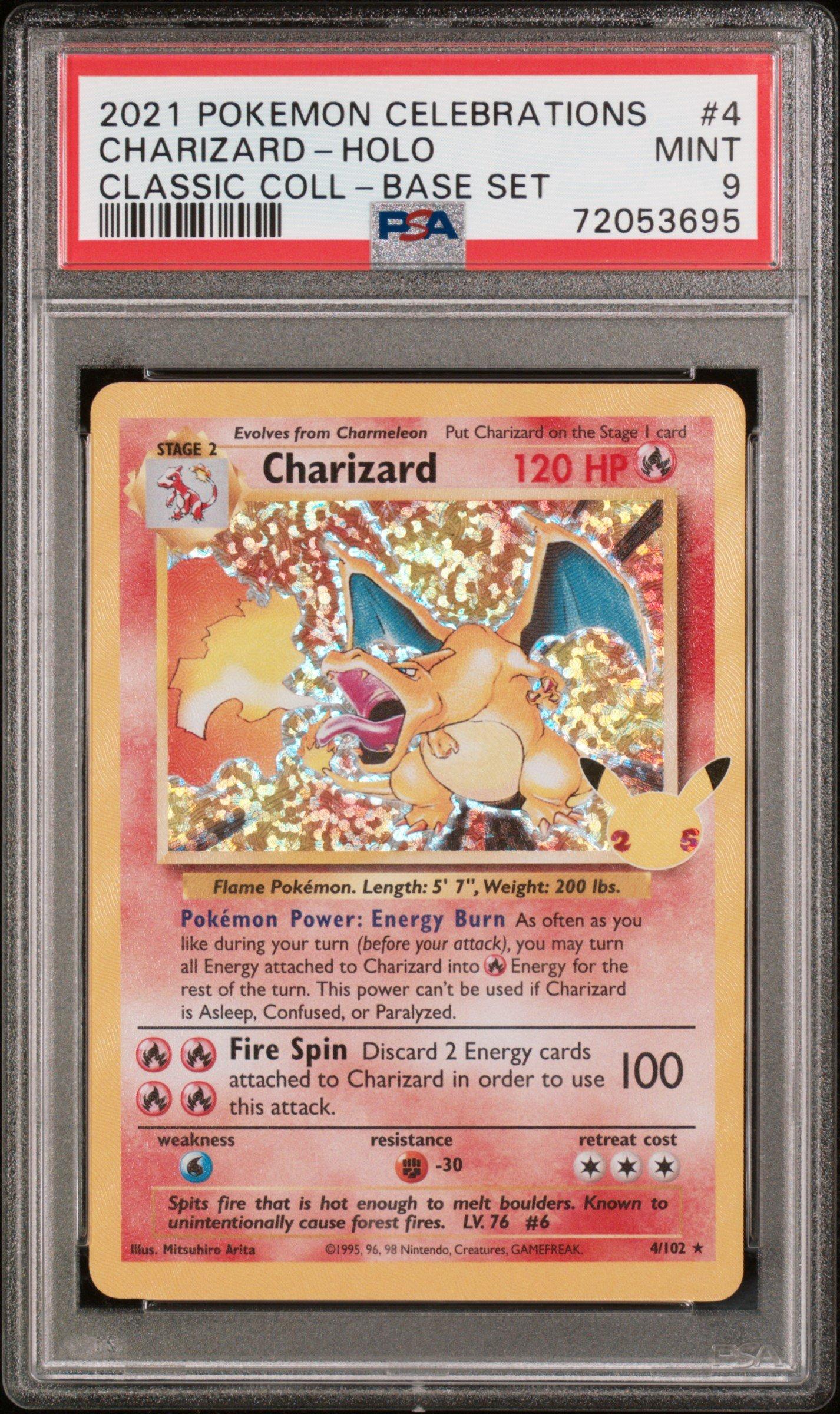 2021 Pokemon Celebrations Classic Collection 4 Charizard-holo PSA