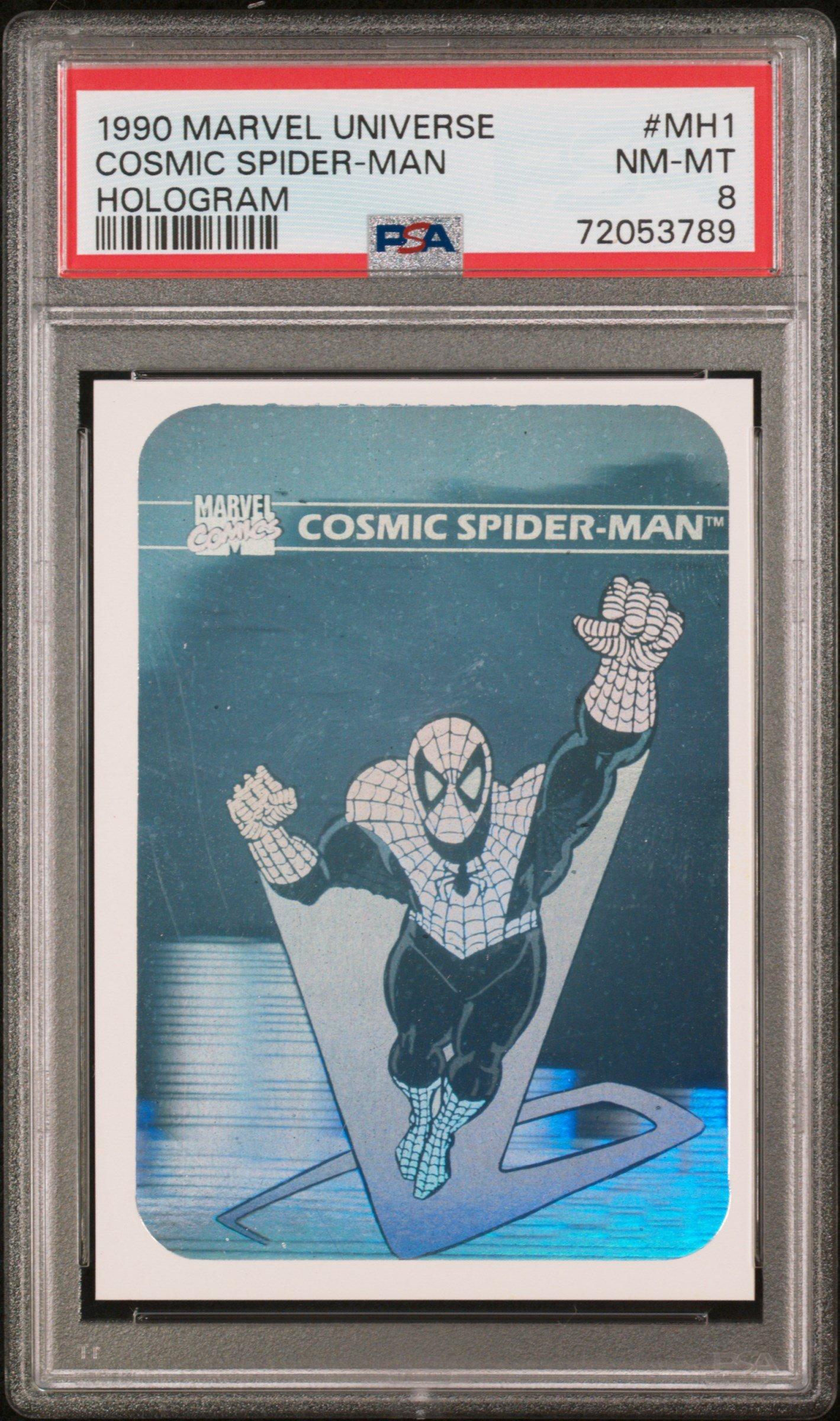 1990 Marvel Universe Hologram Mh1 Cosmic Spider-man PSA 8 Graded Card |  GameStop