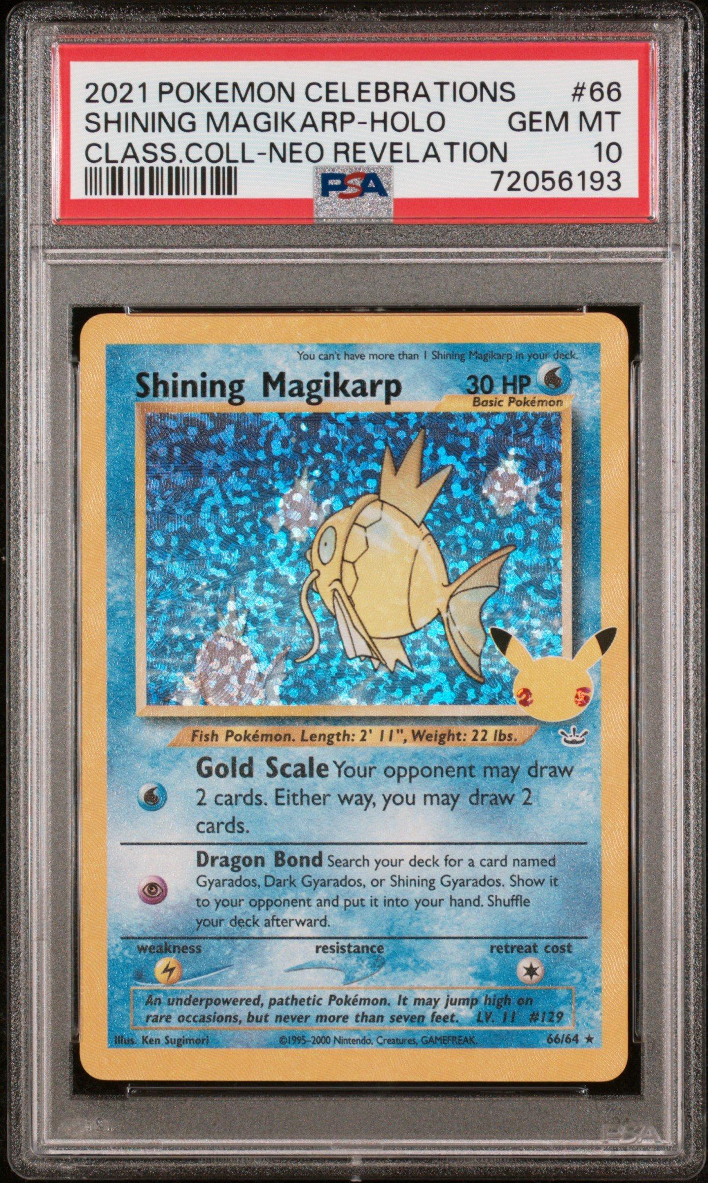 2021 Pokemon Celebrations Classic Collection 66 Shining Magikarp PSA