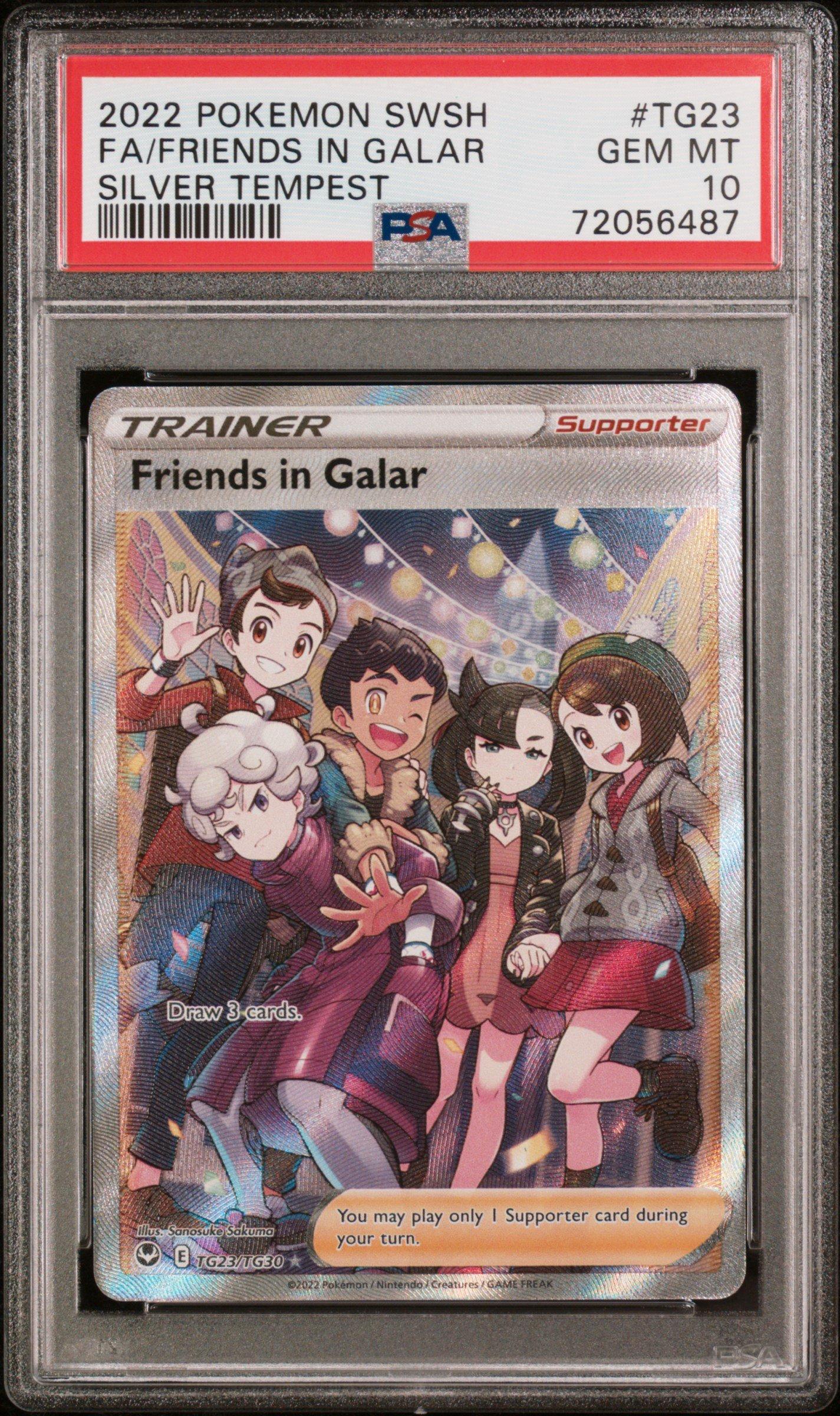 2022 Pokemon Sword & Shield Silver Tempest Tg23 Full Art/friends In Galar  PSA 10 Graded Card | GameStop