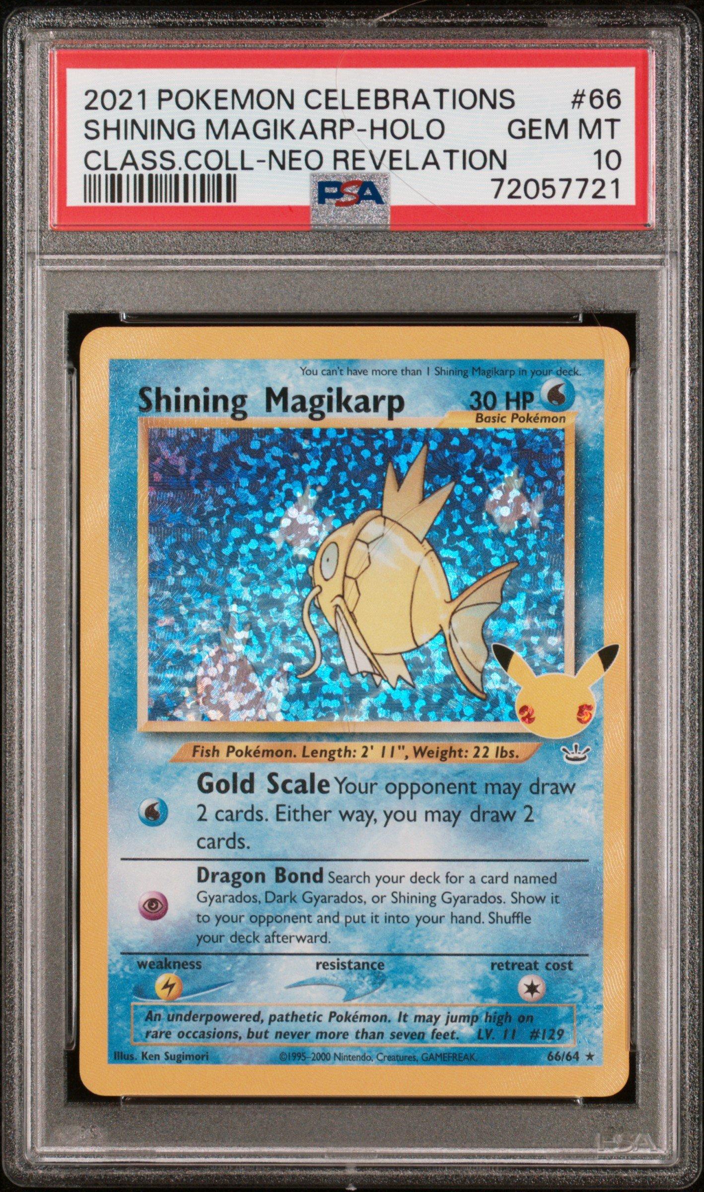 pokemon card shining magikarp Shining Magikarp 66/64 Neo Revolution Holo Rare Pokemon Card Near Mint