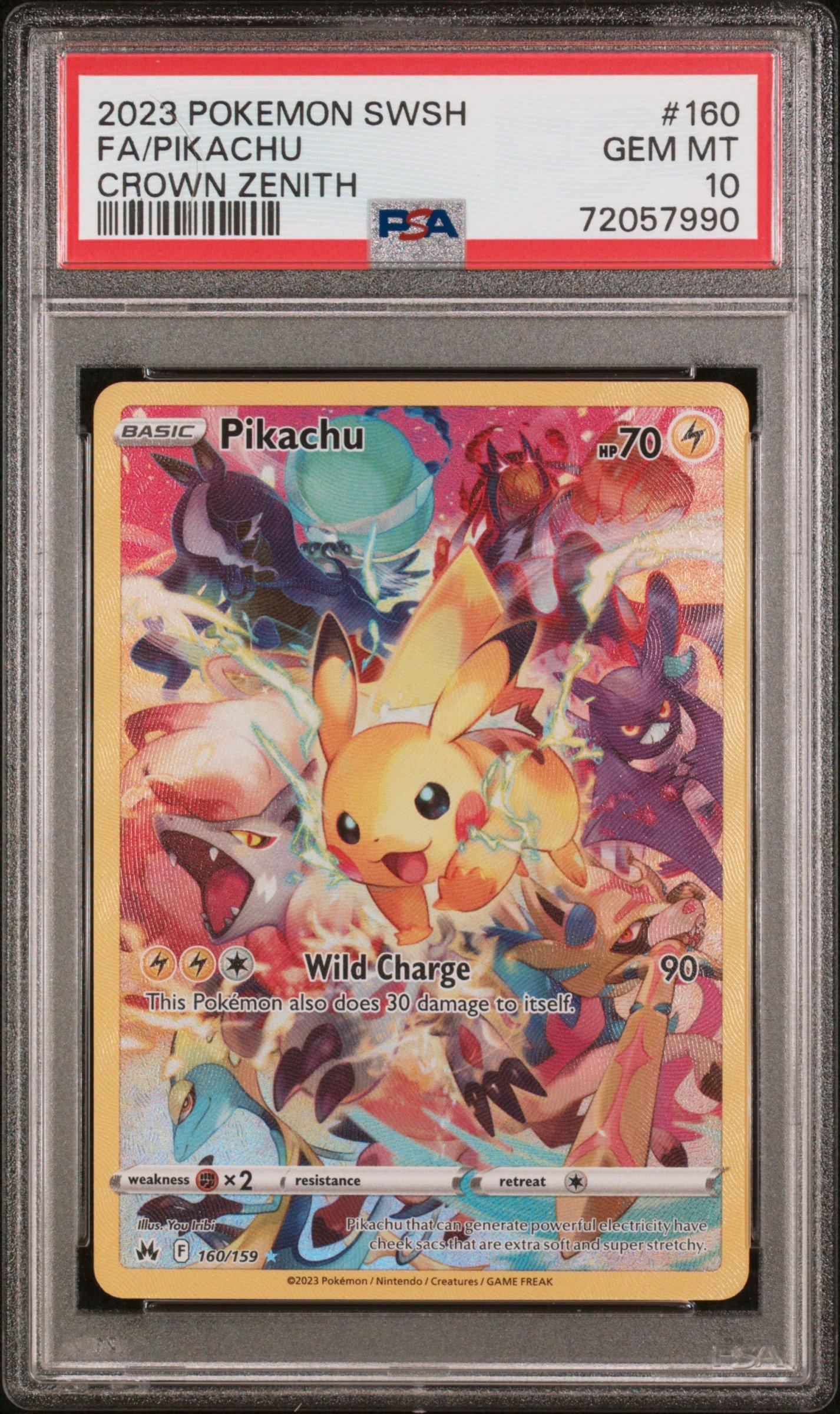 2023 Pokemon Sword And Shield Crown Zenith 160 Full Art/pikachu