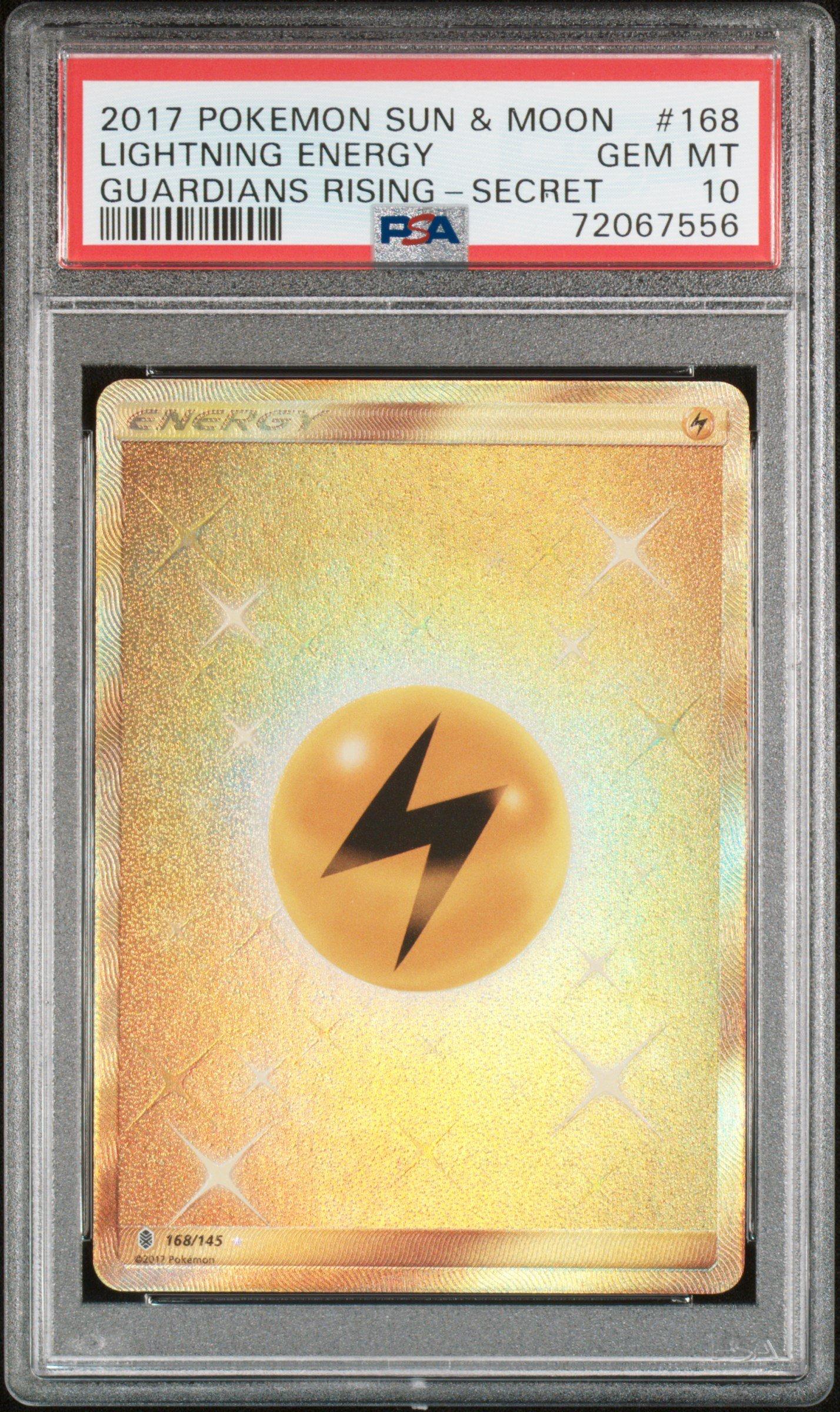 2017 Pokemon Sun & Moon Guardians Rising 168 Lightning Energy Secret PSA 10  Graded Card | GameStop