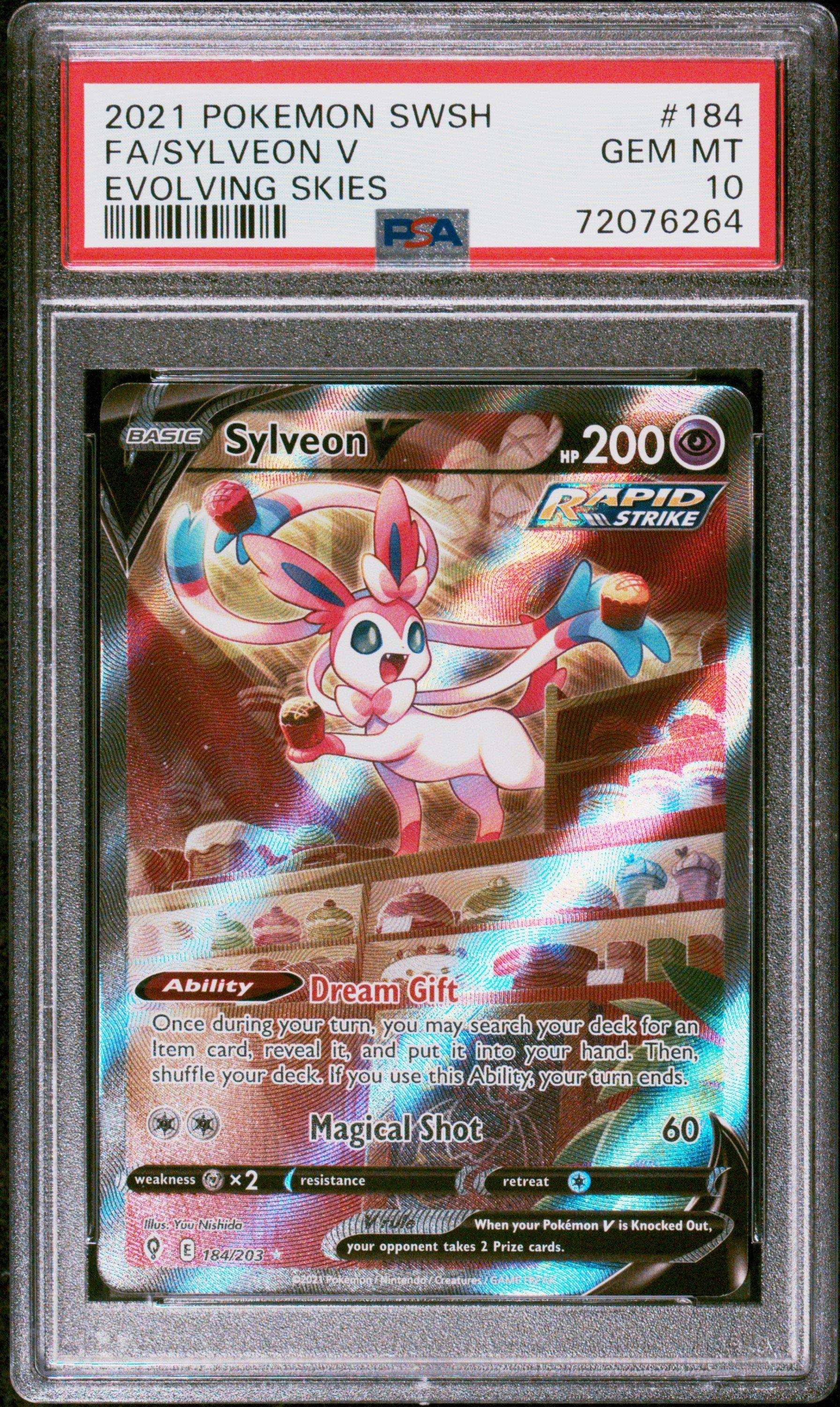 2021 Pokemon Sword & Shield Evolving Skies 184 Full Art/sylveon V