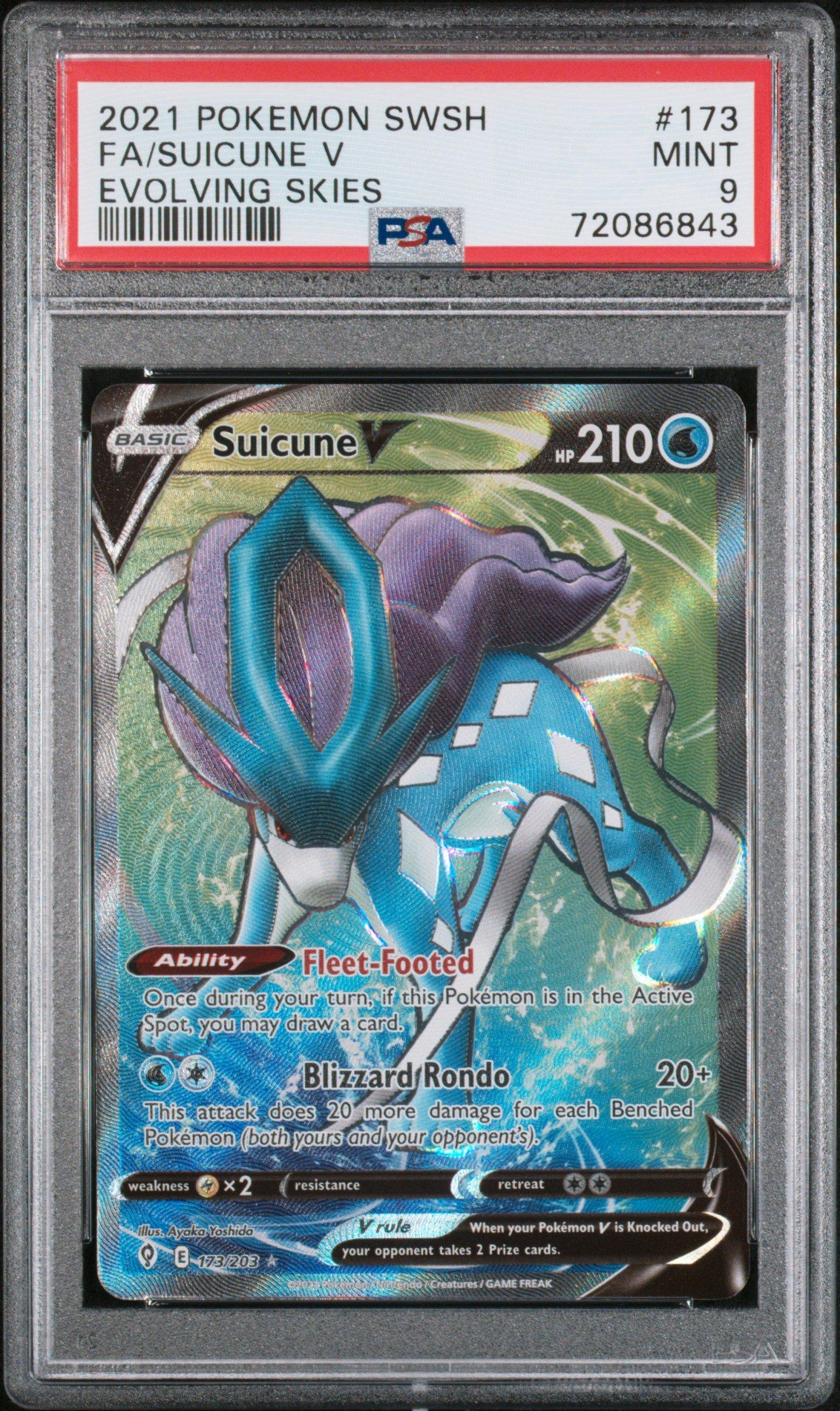 2021 Pokemon Sword & Shield Evolving Skies 173 Full Art/suicune V
