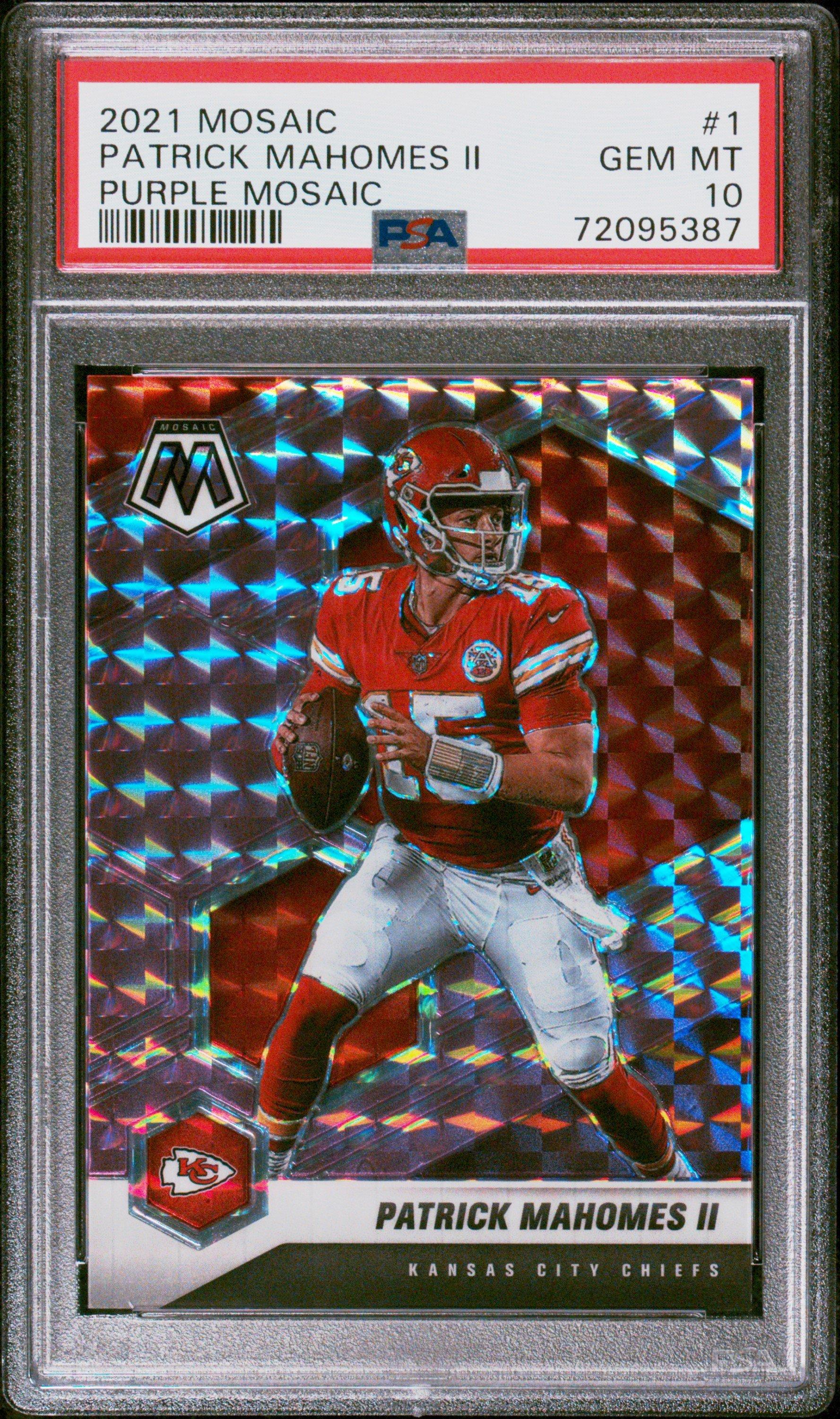 2021 Panini Mosaic 1 Patrick Mahomes Ii Purple Mosaic PSA 10